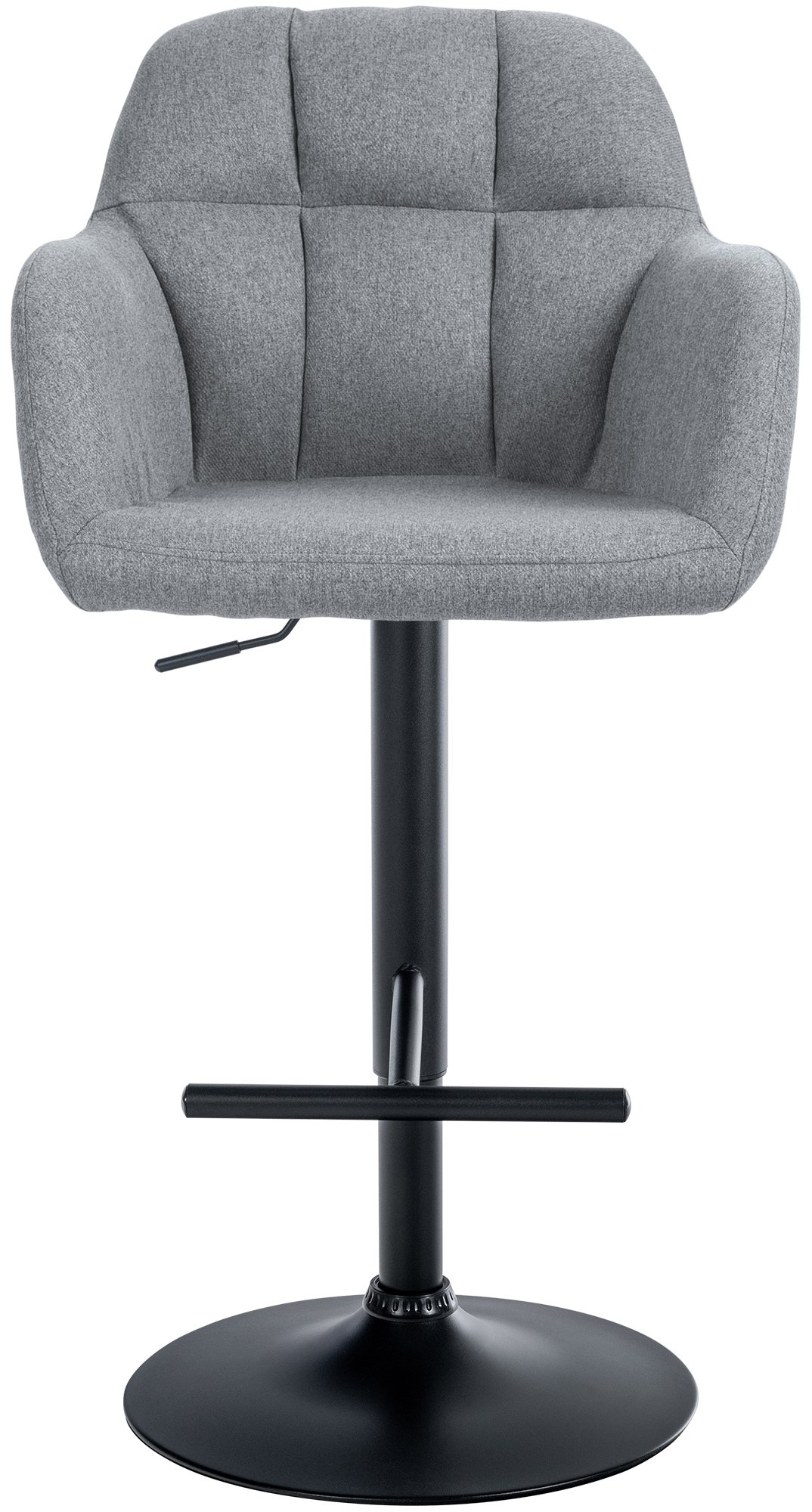 Barhocker Natoma Stoff schwarz, grau