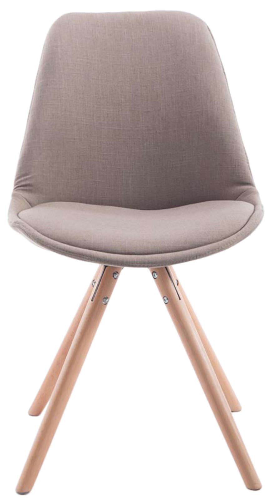 4er Set Stühle Toulouse Stoff Natura Rund, taupe