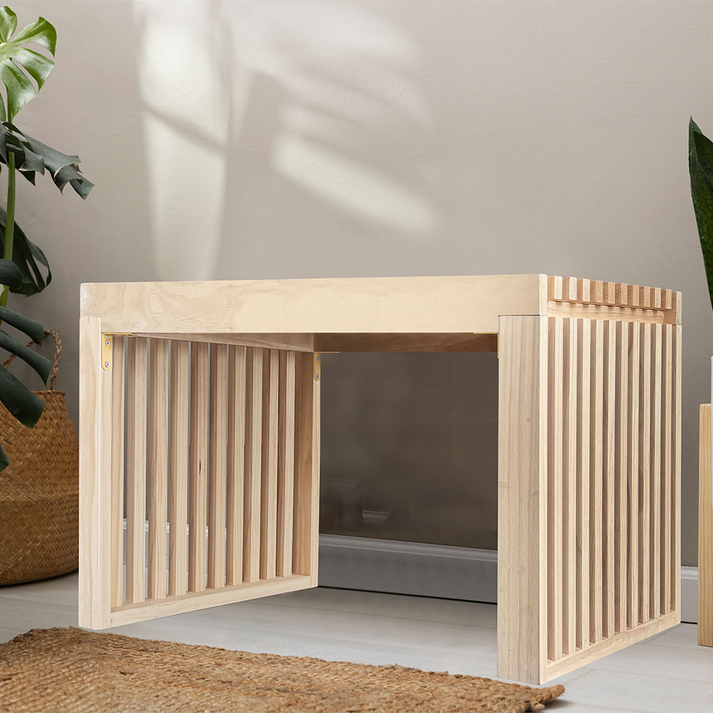 Sitzbank aus Holz LORA Natur - 78 cm