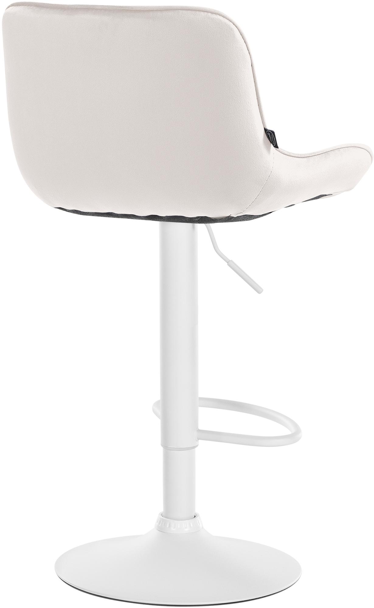 2er Set Barhocker Vonore Samt weiß, creme