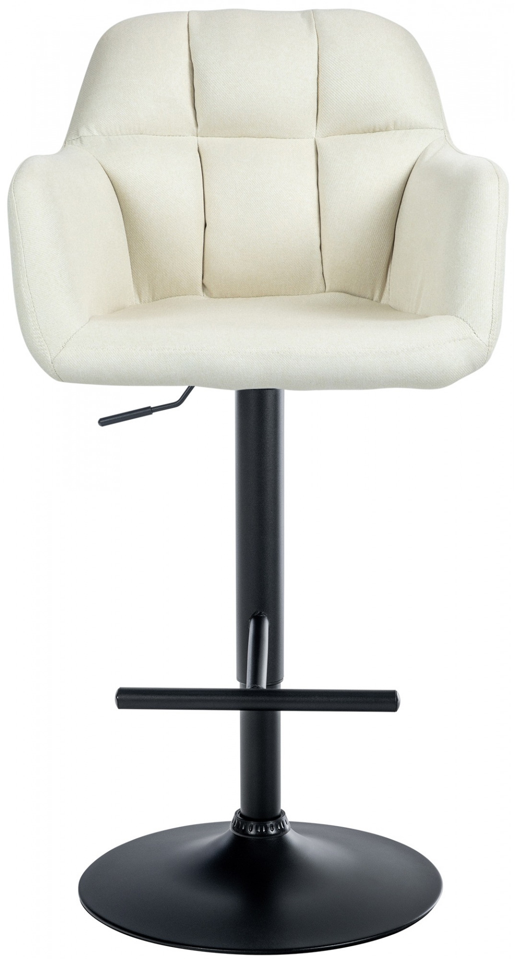 Barhocker Natoma Stoff schwarz, creme