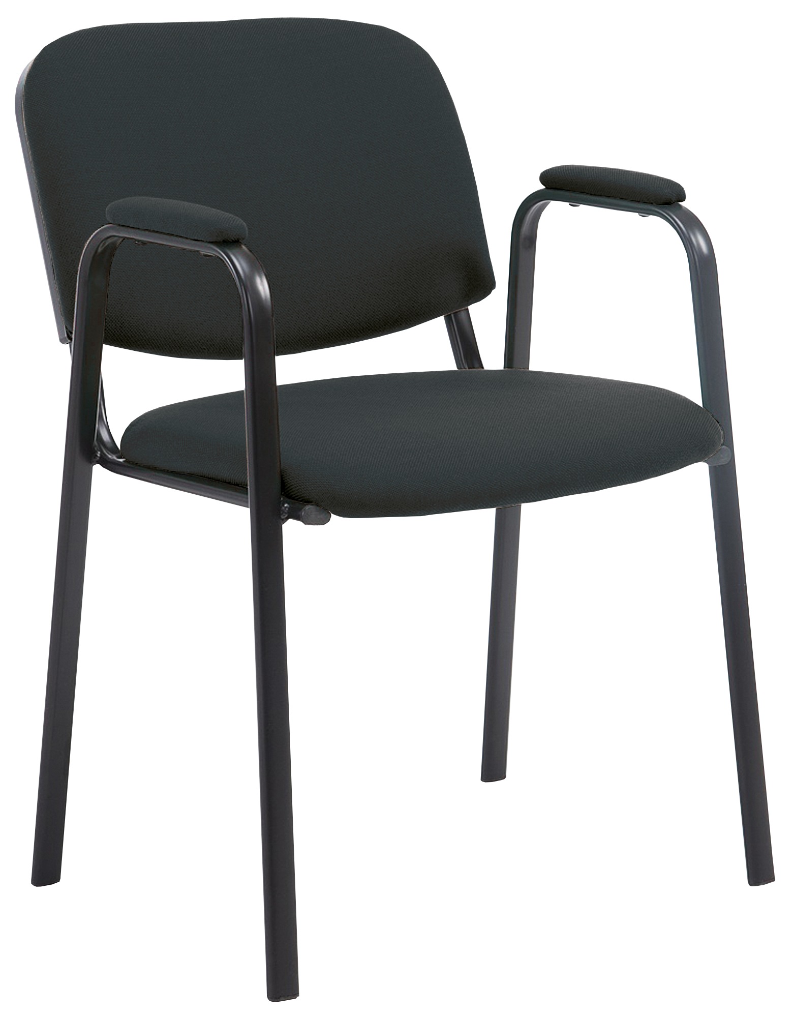 Besucherstuhl Ken PRO Stoff, schwarz
