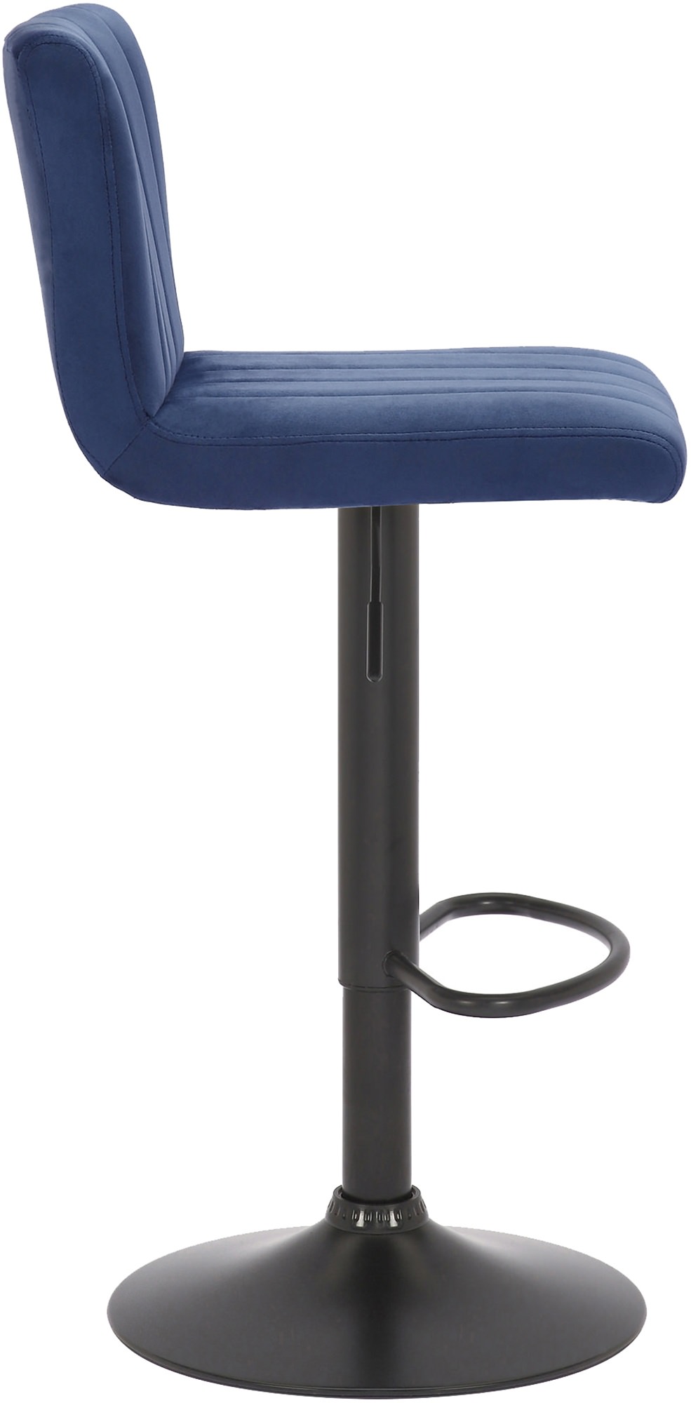 2er Set Barhocker Jamie Samt, blau
