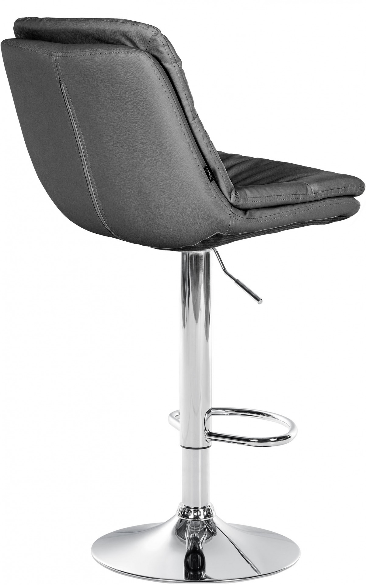 Barhocker Laurel Kunstleder chrom, grau