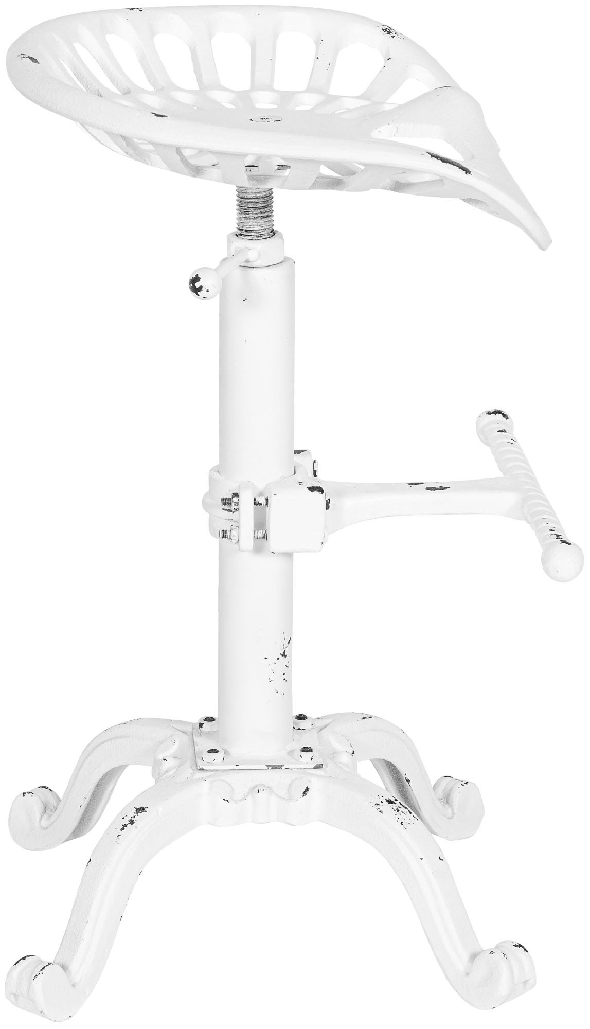 Barhocker Butch, antik weiß