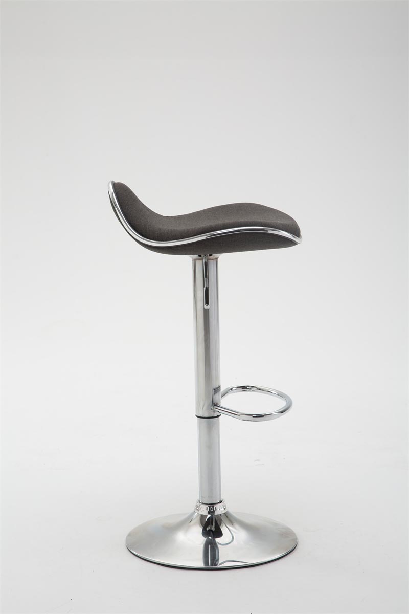 Barhocker Shanghai Stoff chrom, dunkelgrau