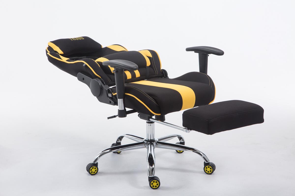 Racing Bürostuhl Limit V2 Stoff mit Fußablage, schwarz/gelb