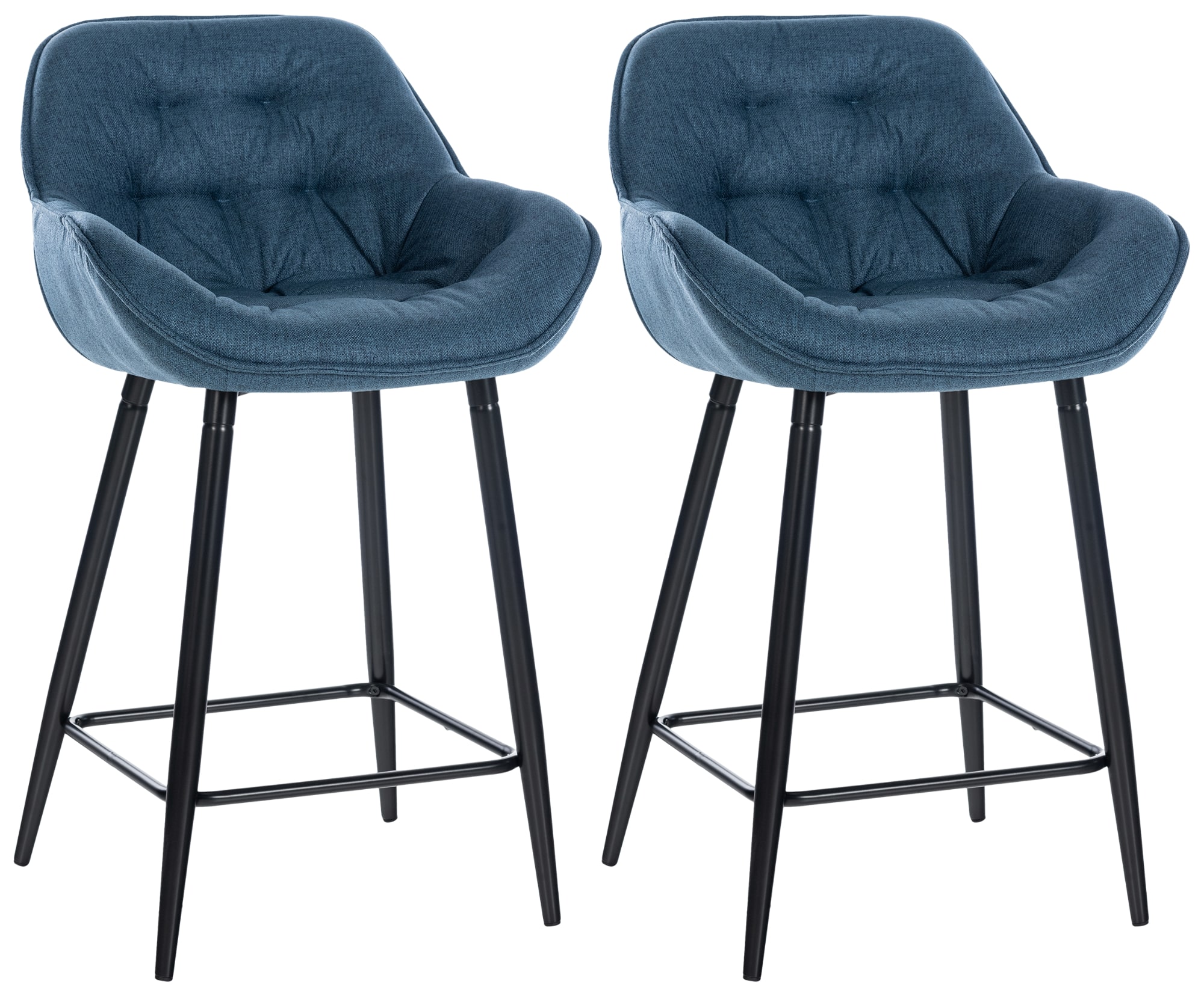 2er Set Barhocker Gibson Stoff, blau