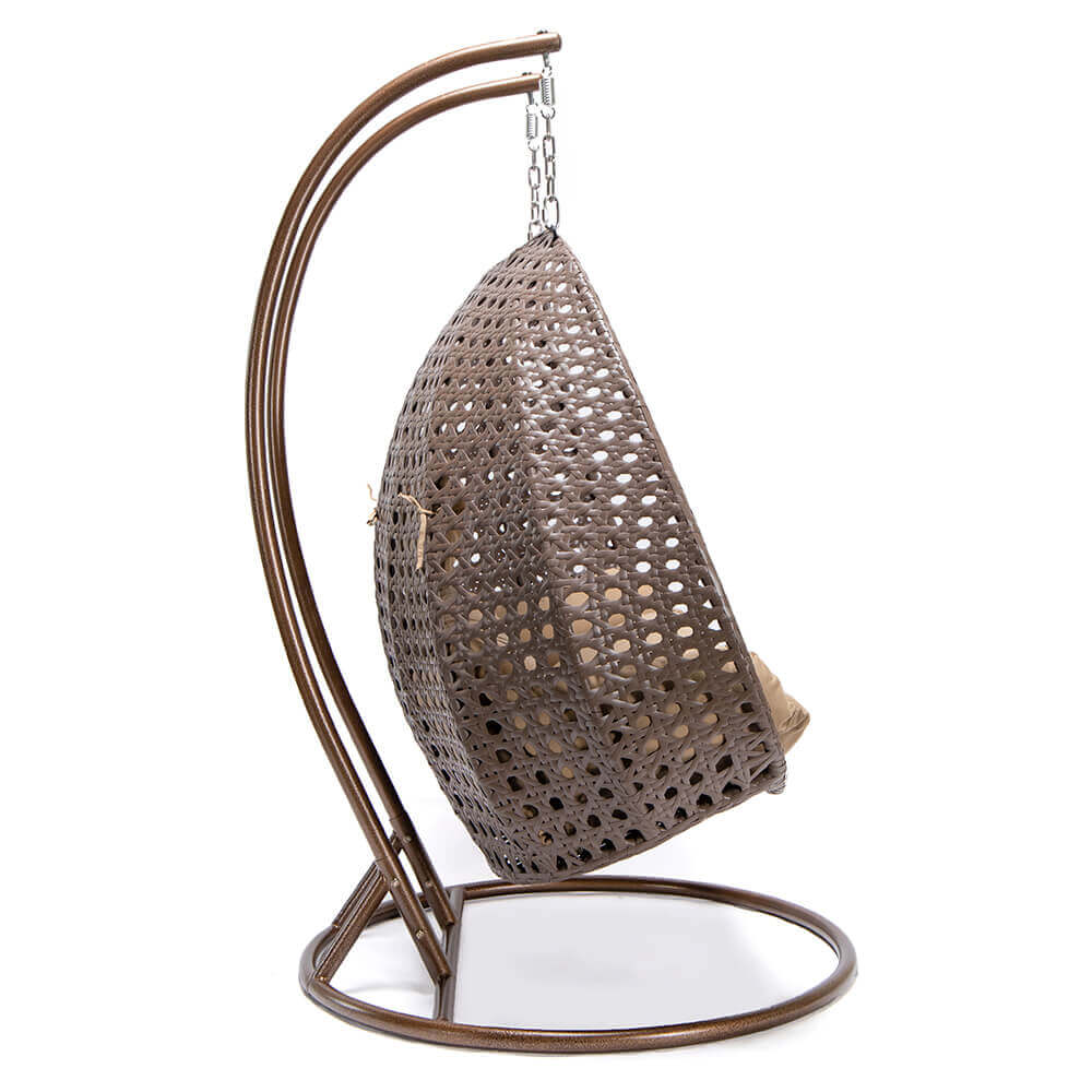 Polyrattan Hängesessel TWIN - Braun für 2 Personen