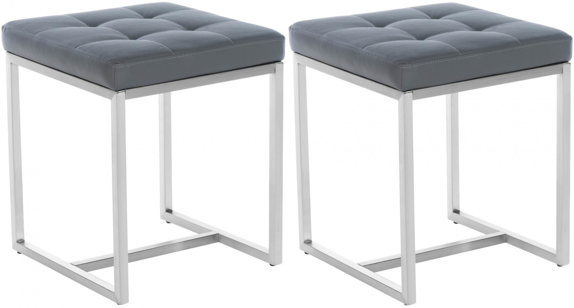 2er Set Sitzhocker Barci, grau