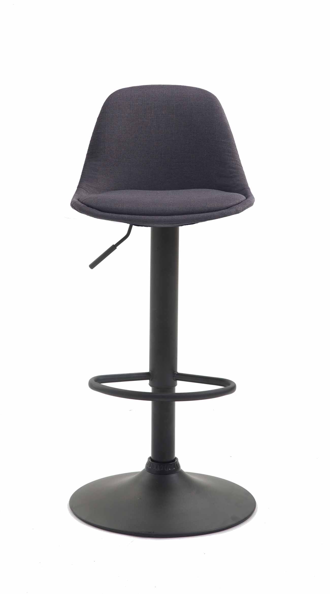Barhocker Kiel Stoff schwarz, dunkelgrau