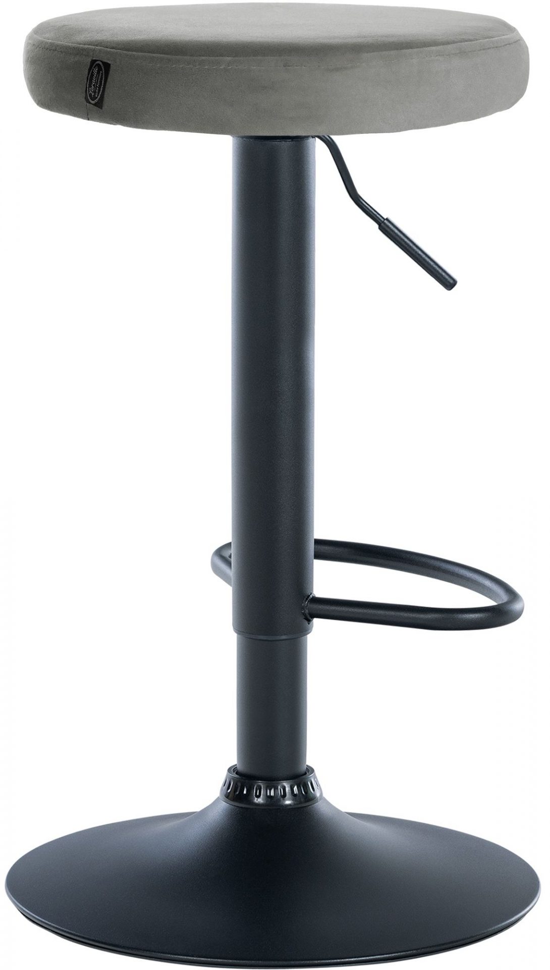 2er Set Barhocker Ponte Samt schwarz, grau