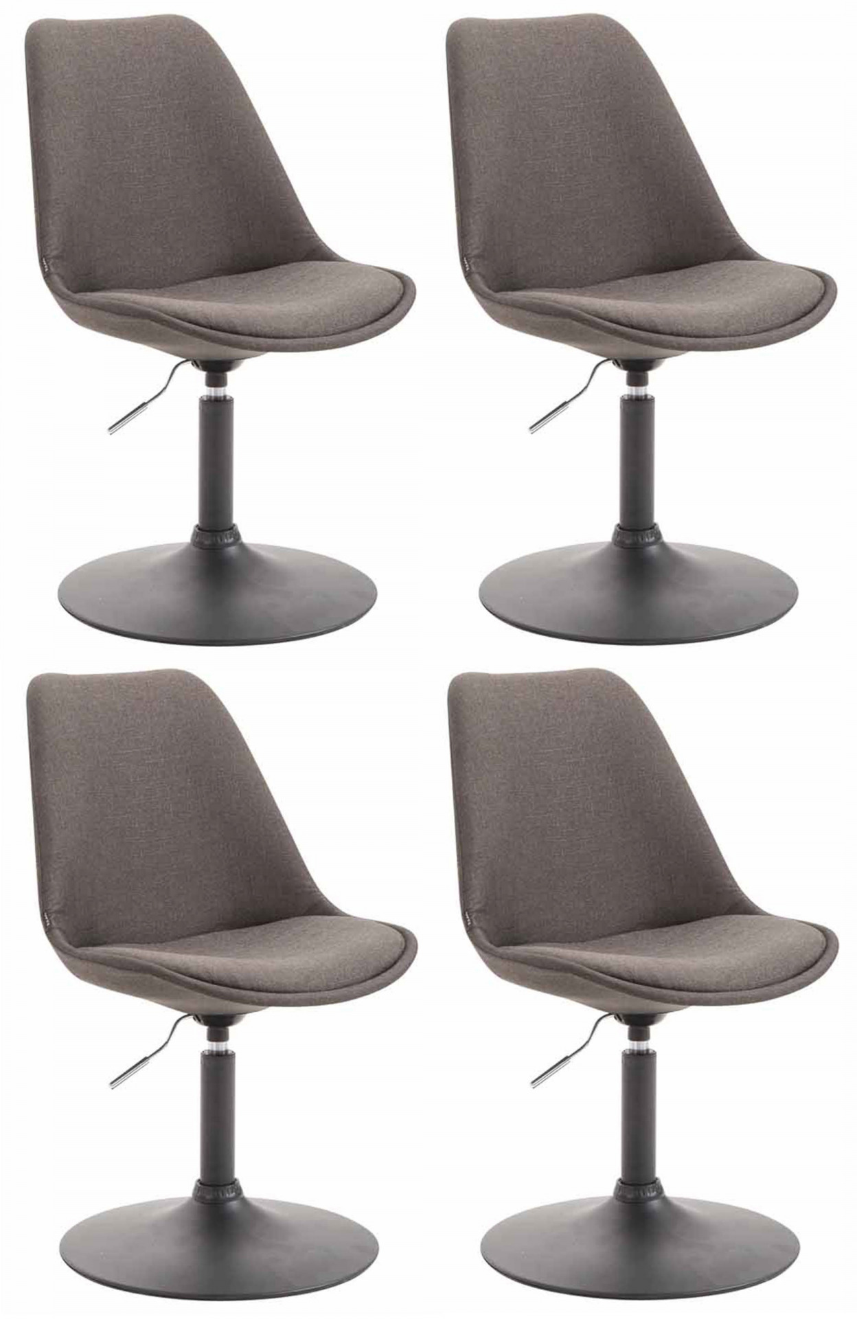 4er Set Stühle Maverick B Stoff, dunkelgrau