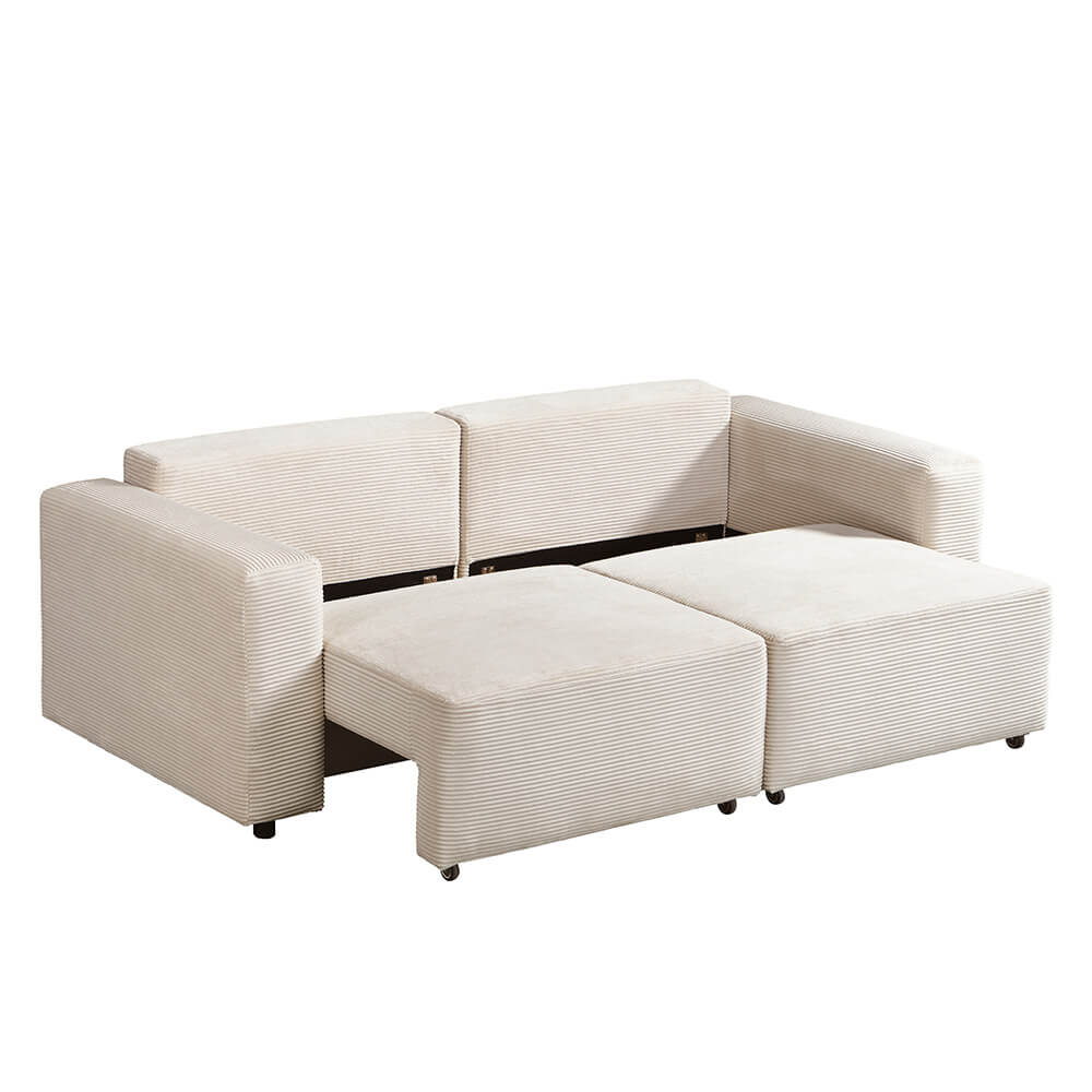 Modulares Schlafsofa VINA Beige - 210 x 92 cm