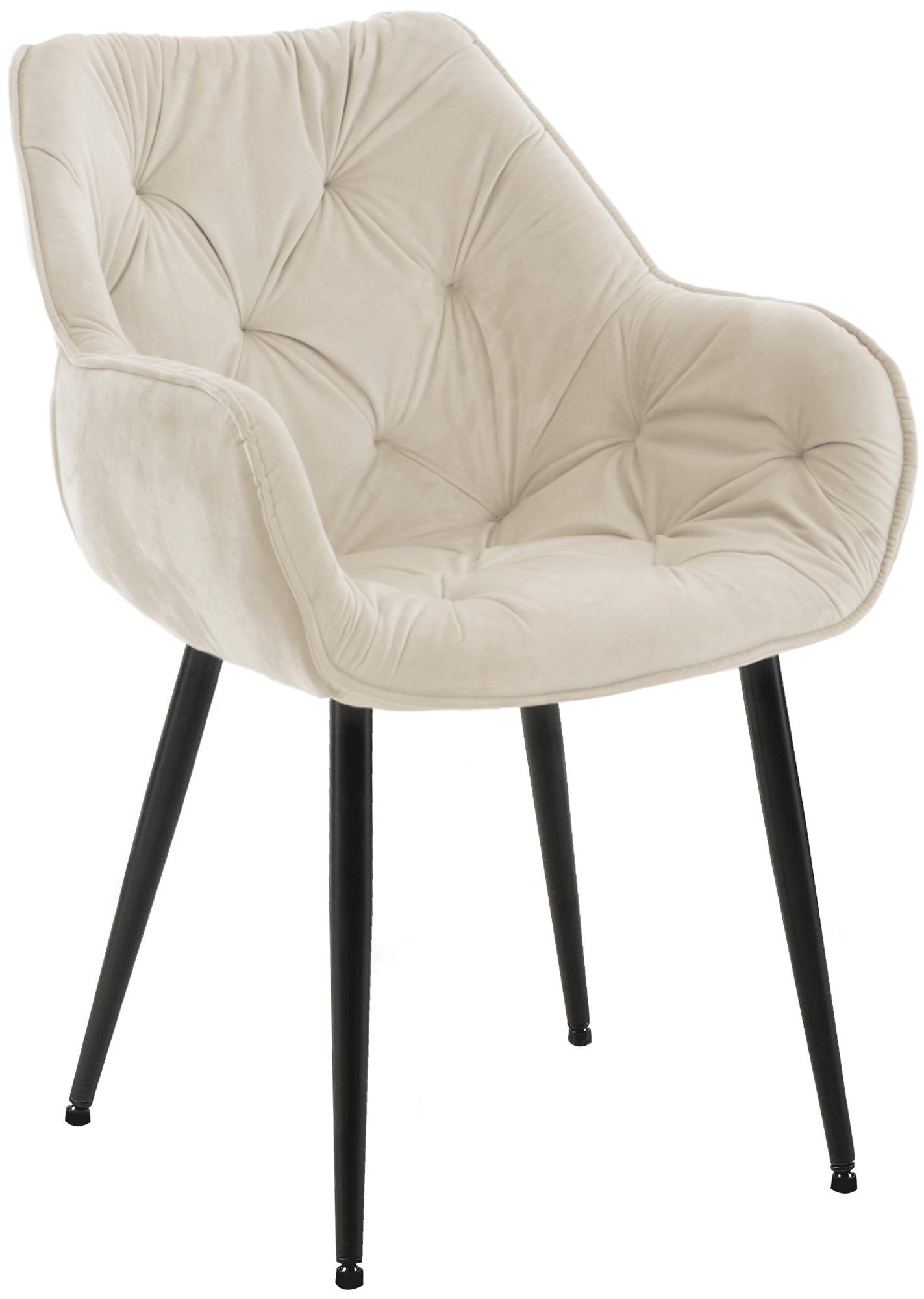 Stuhl Tanna Samt, creme