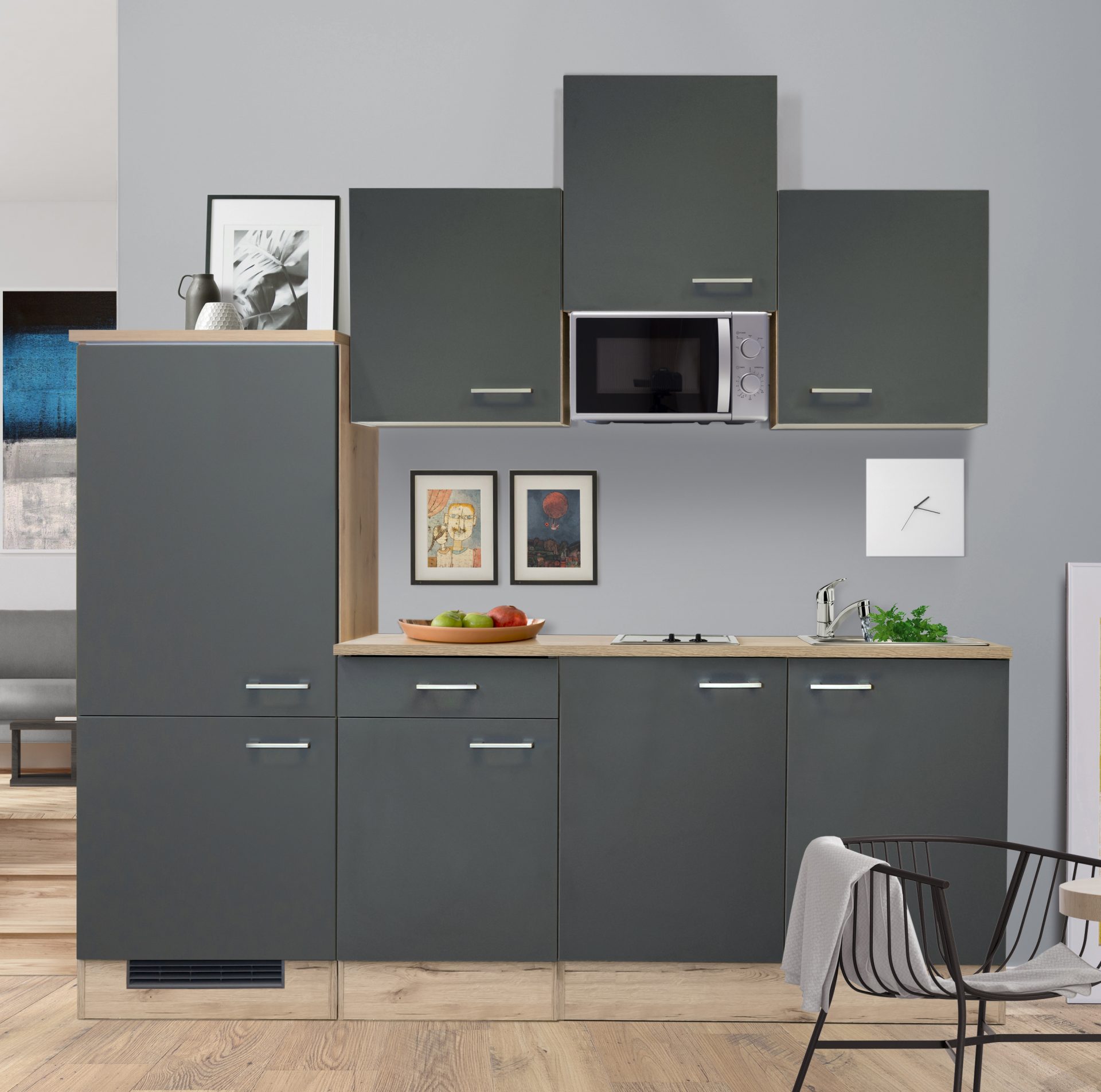 Singleküche MORENA 210 cm mit E-Geräten