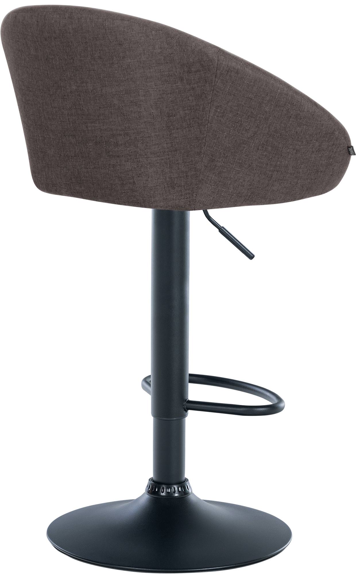Barhocker Davie Stoff schwarz, dunkelgrau