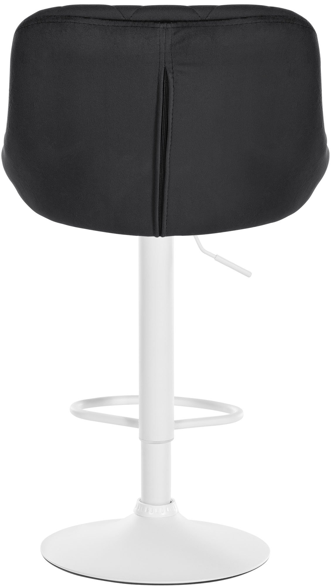 2er Set Barhocker Lazio Samt weiß, schwarz