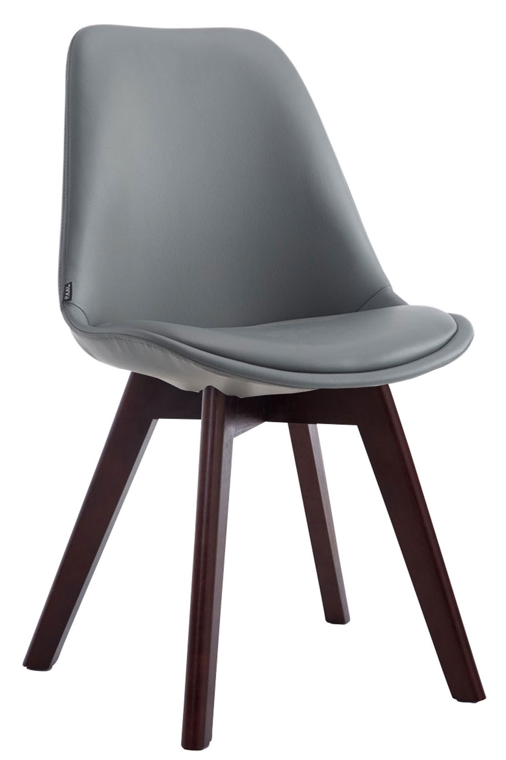 Stuhl Manado Kunstleder Walnuss, grau