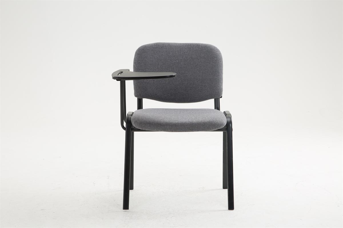 Stuhl Ken mit Klapptisch Stoff, grau