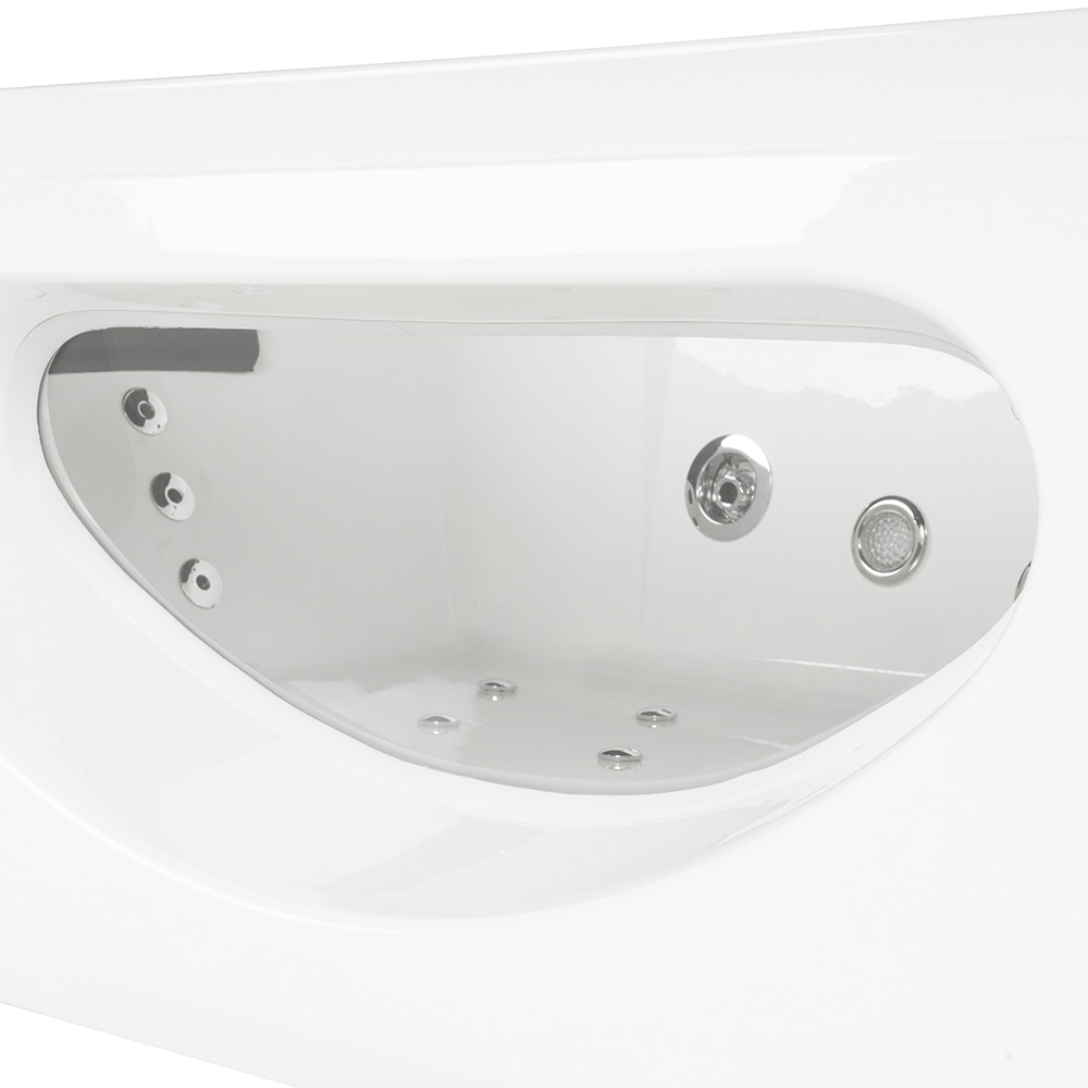 Whirlpool Badewanne mit Lichttherapie LAGUNA M - 180 x 90 cm