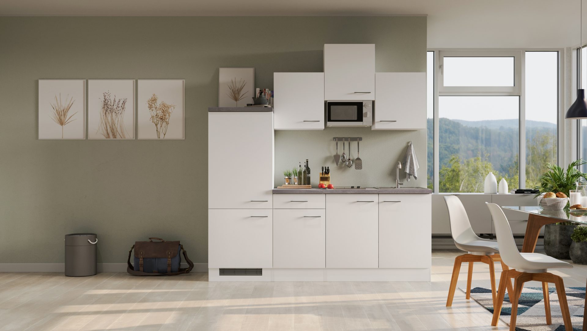 Singleküche VITA 210 cm mit E-Geräten