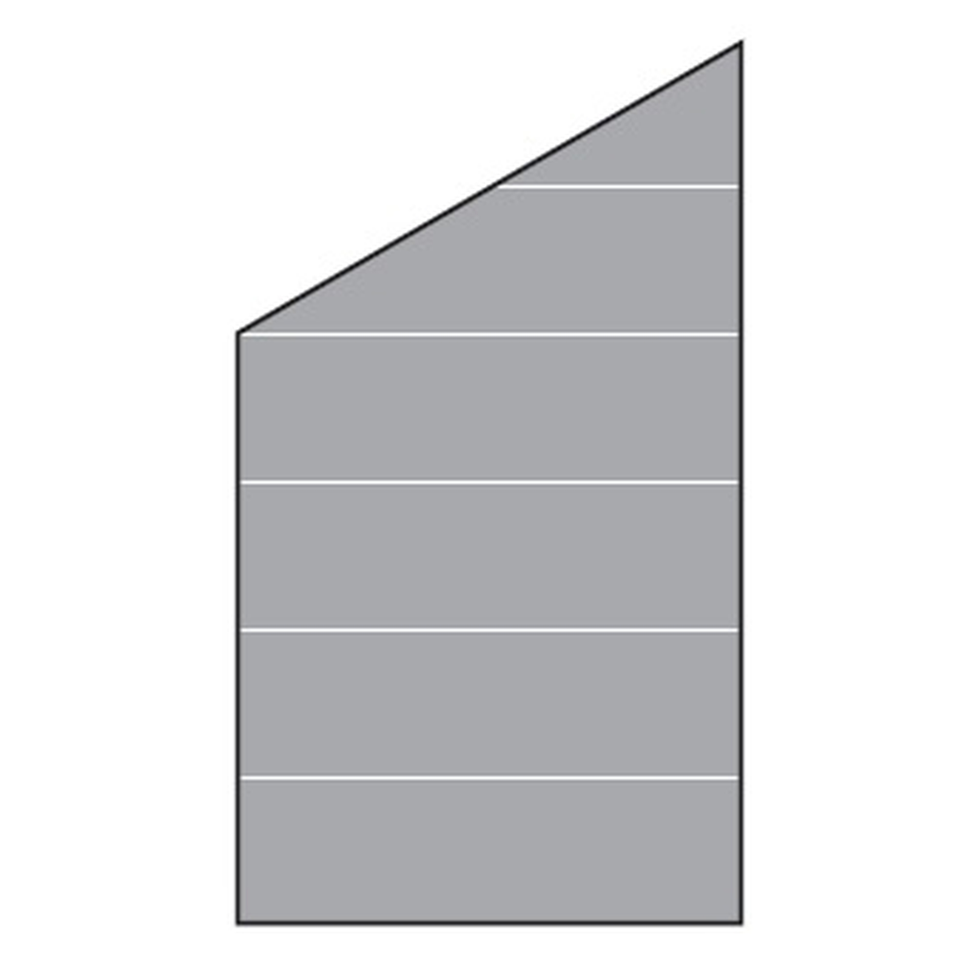 VETRO Glasscheibe ECKE links, B 1030 x H 1200/1800 mm, Streifen-Dekor 82, satiniert