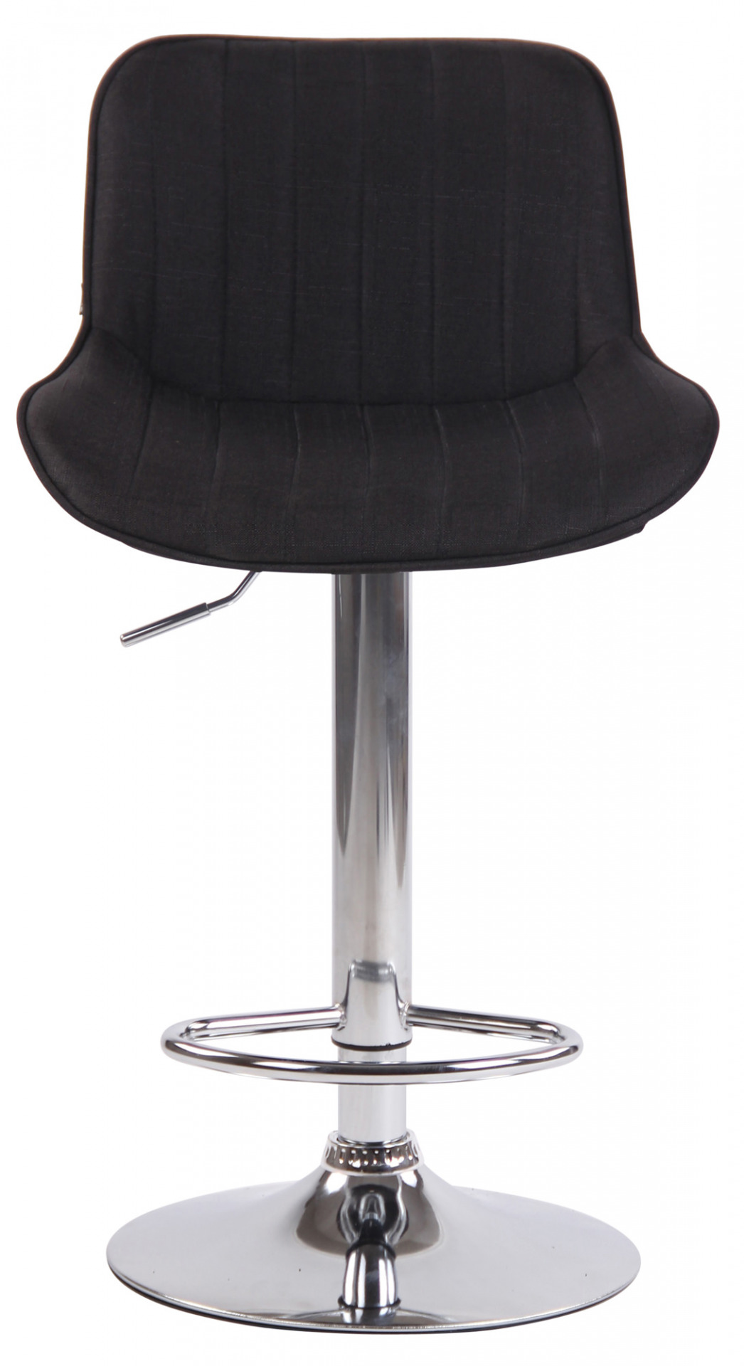 Barhocker Lentini Stoff chrom, schwarz