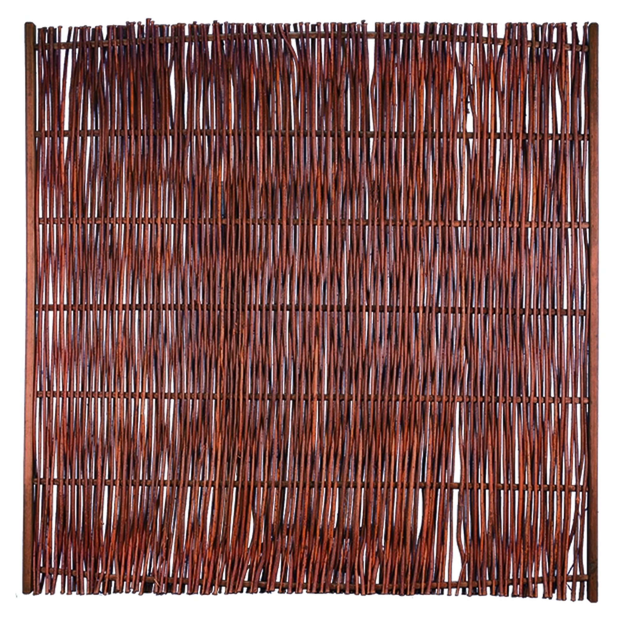 FUEGO Weidengeflechtzaun, 180 x 180 cm, m.seitl. Rahmen