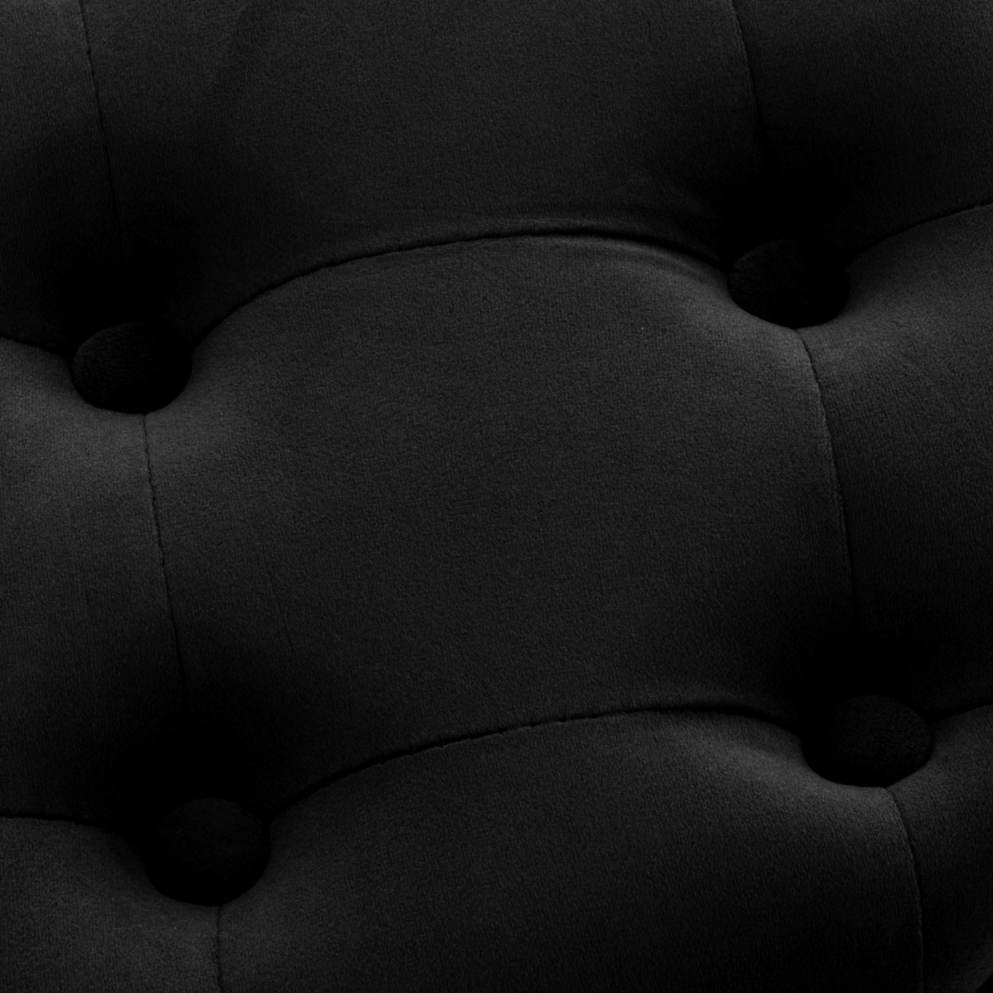 Sitzhocker Pantin Samt, schwarz