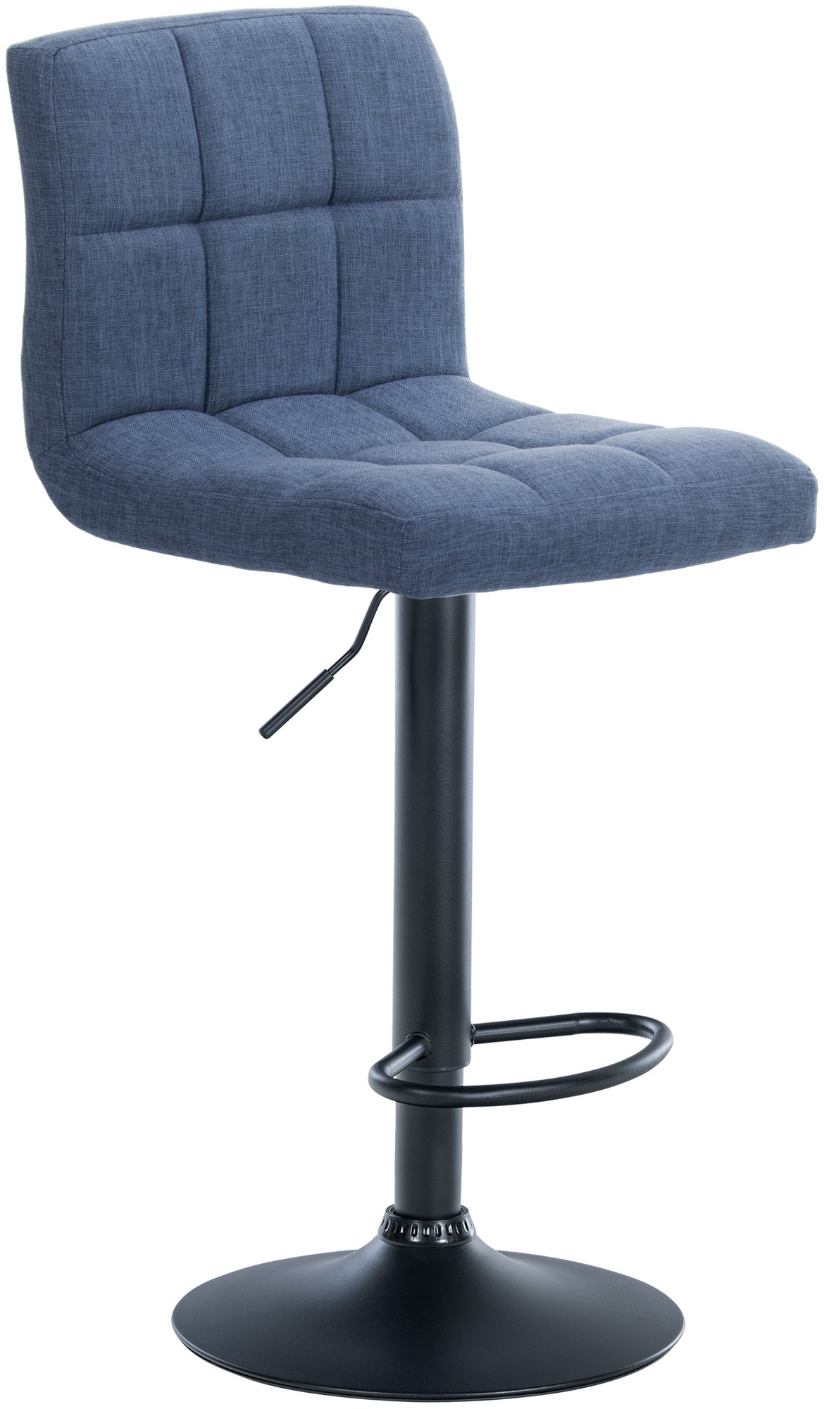 Barhocker Calma Stoff schwarz, blau