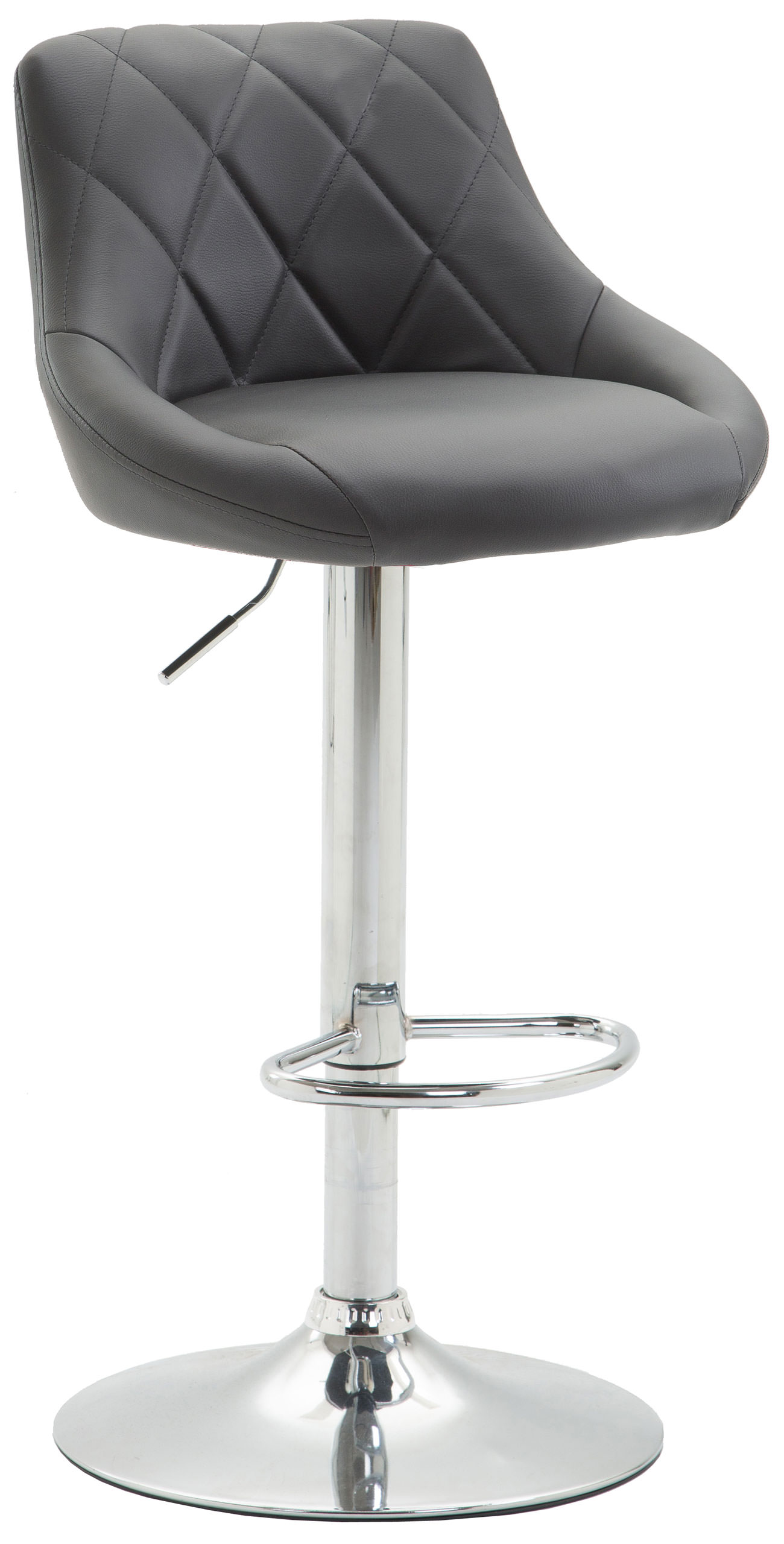 Barhocker Lazio Kunstleder chrom, grau