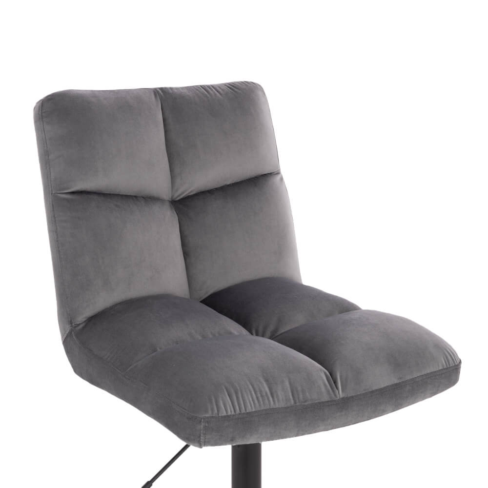 Barhocker höhenverstellbar 4er Set ACE - Samt Hellgrau