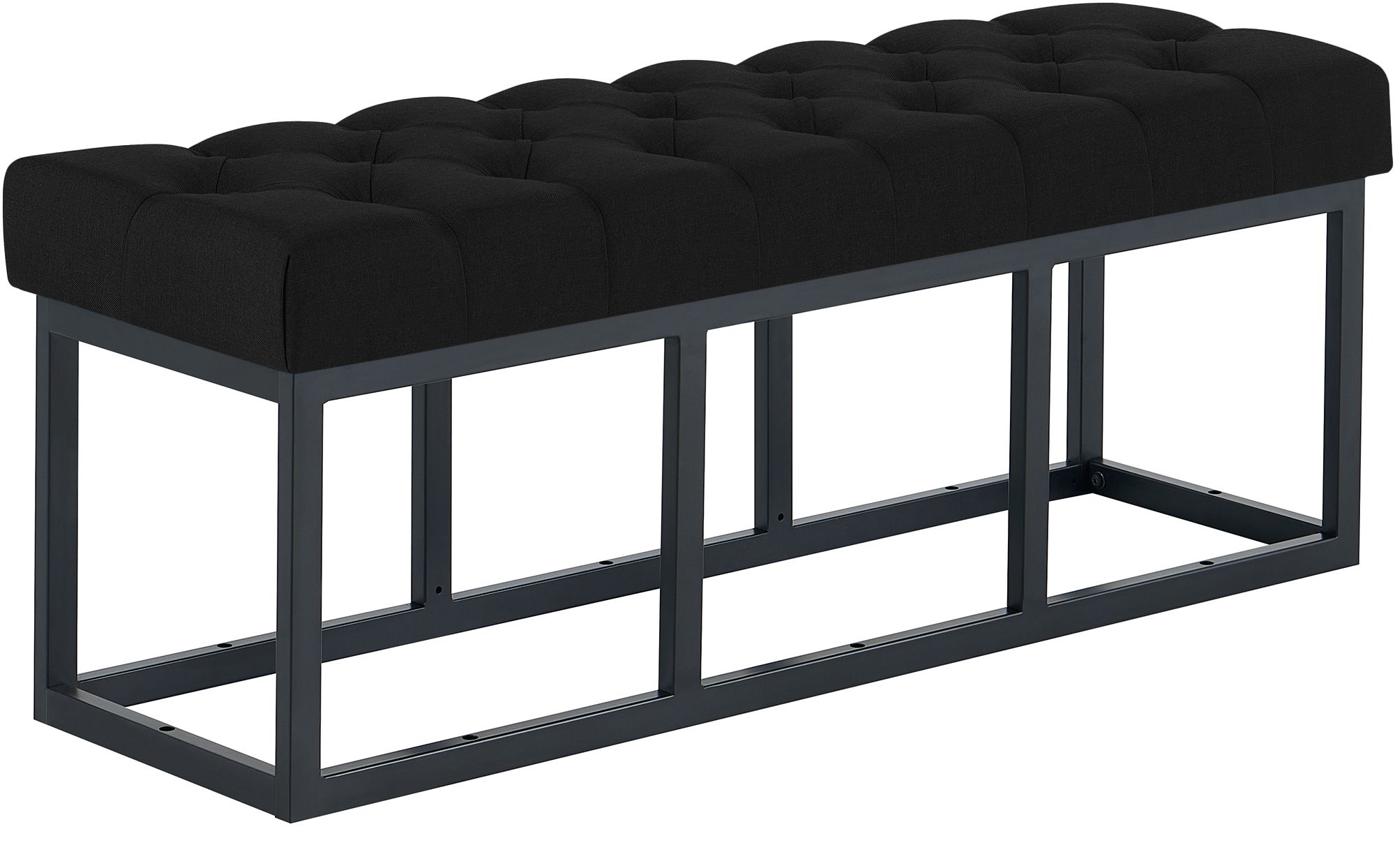 Sitzbank Amun Stoff Schwarz 120 cm, schwarz