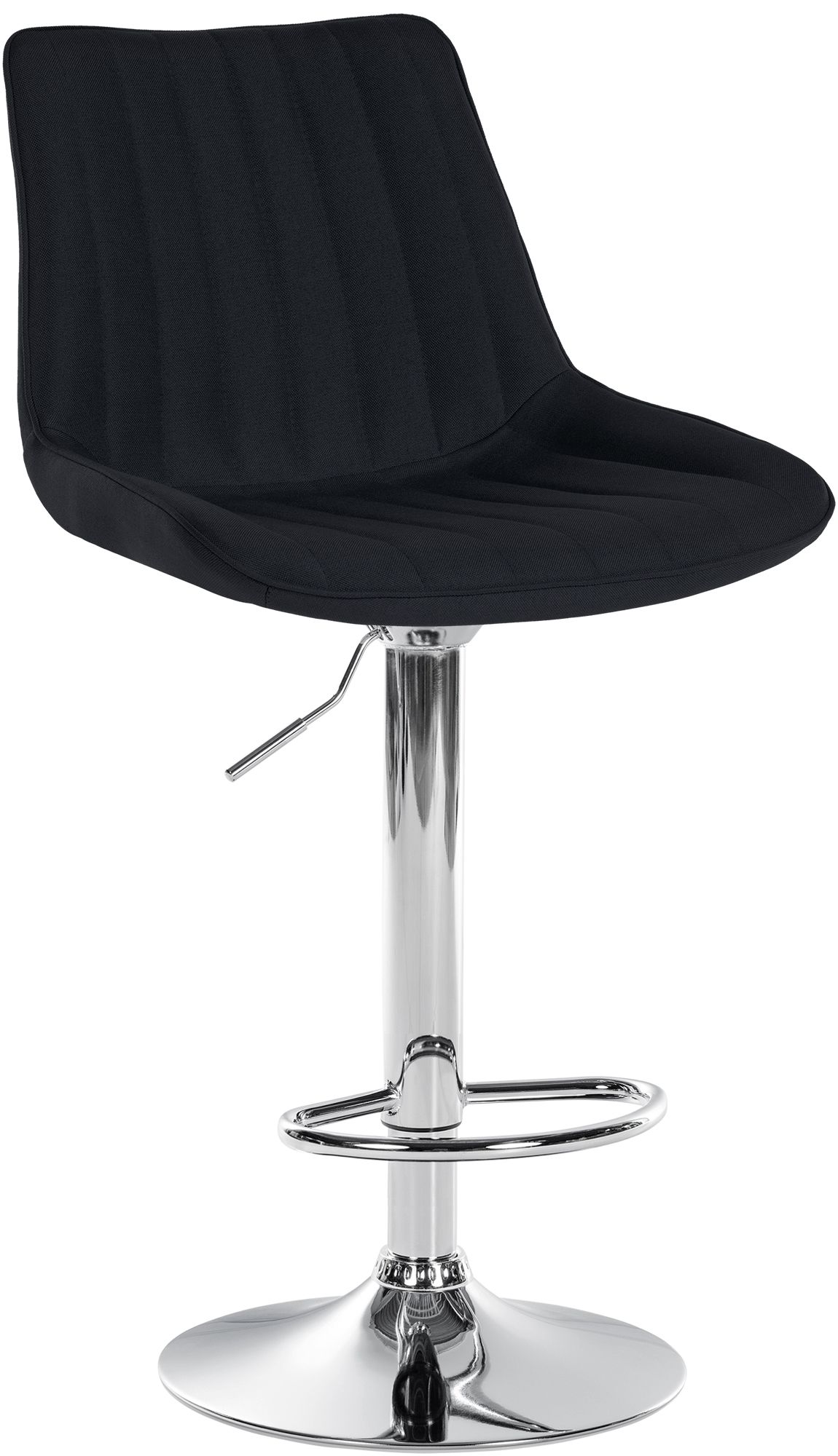 Barhocker Toni Stoff chrom, schwarz