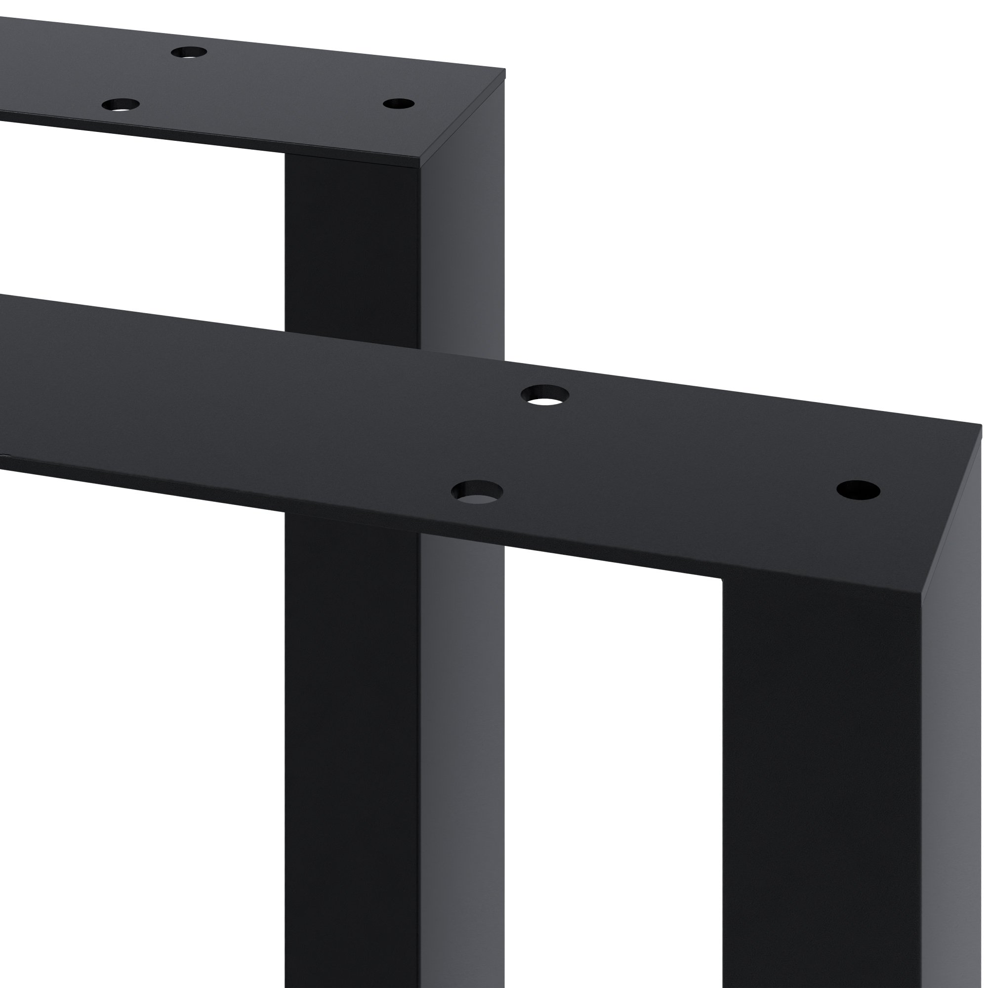 2x Tischbeine Ilkan, 70 cm, schwarz