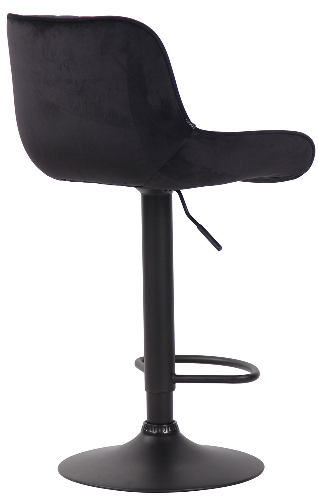 2er Set Barhocker Lentini Samt schwarz, schwarz