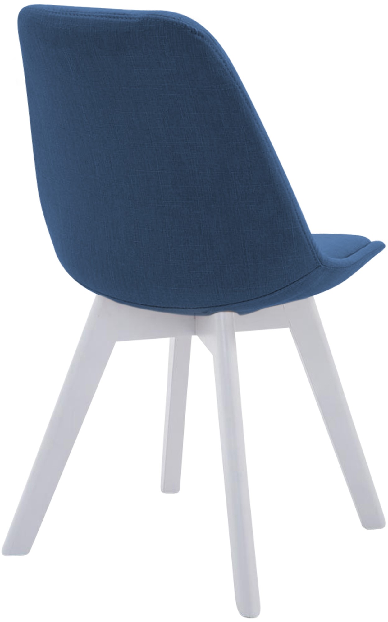 Besucherstuhl Borneo V2 Weiß Stoff, blau