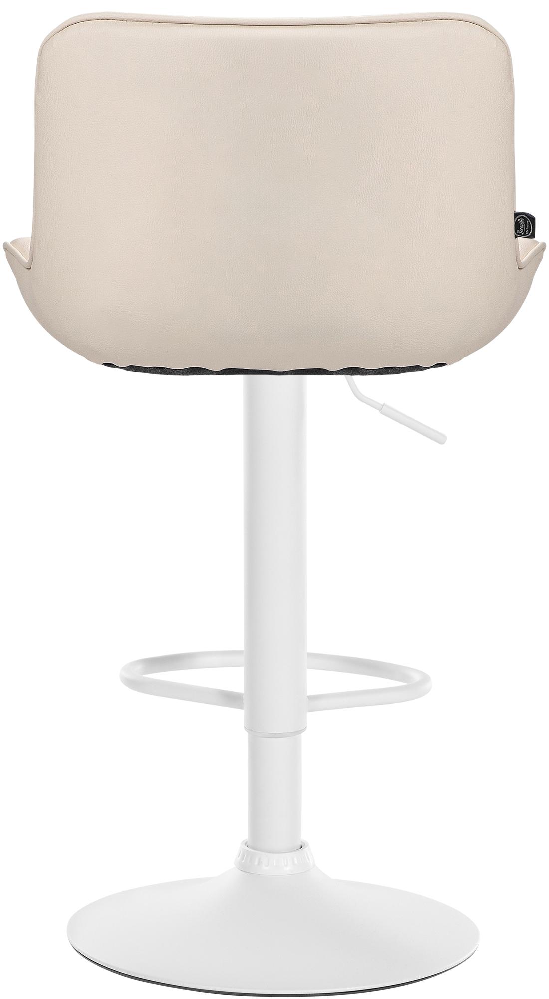Barhocker Vonore Kunstleder weiß, creme