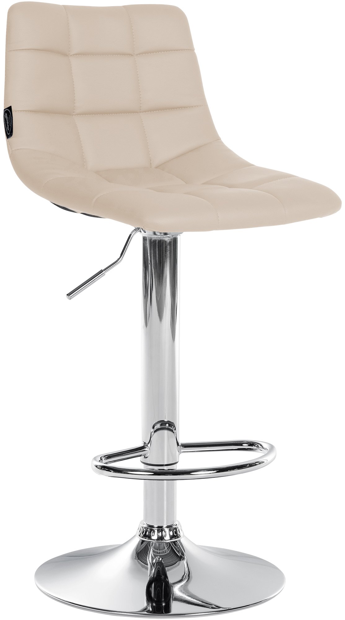 Barhocker Jerry Kunstleder chrom, creme