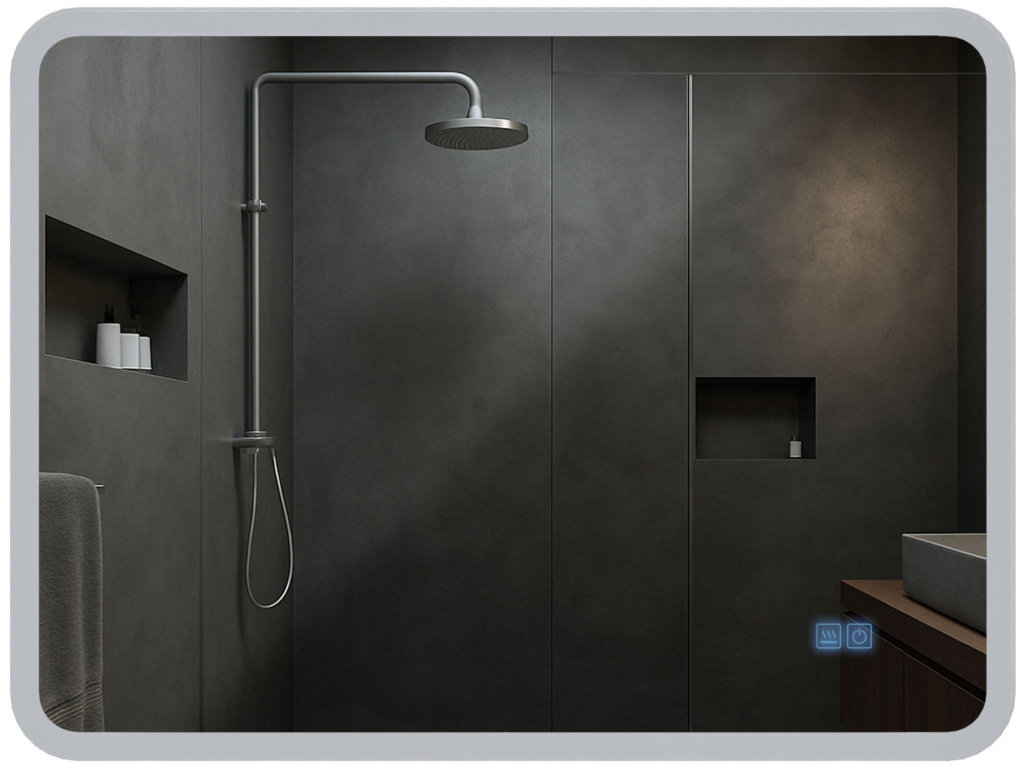 Badspiegel Jericho 60x80 mit Bluetooth, klarglas