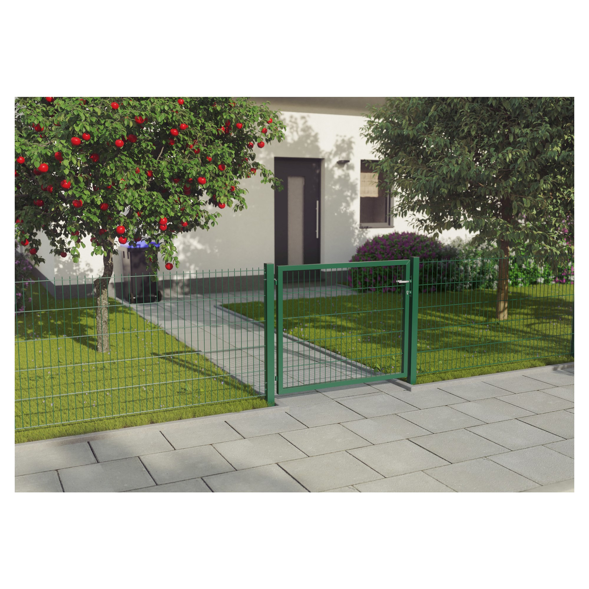 BASIC Doppelstabmatte grün, 200 x 120 cm, RAL 6005,, Stäbe 6/5/6, MW 50/200 mm
