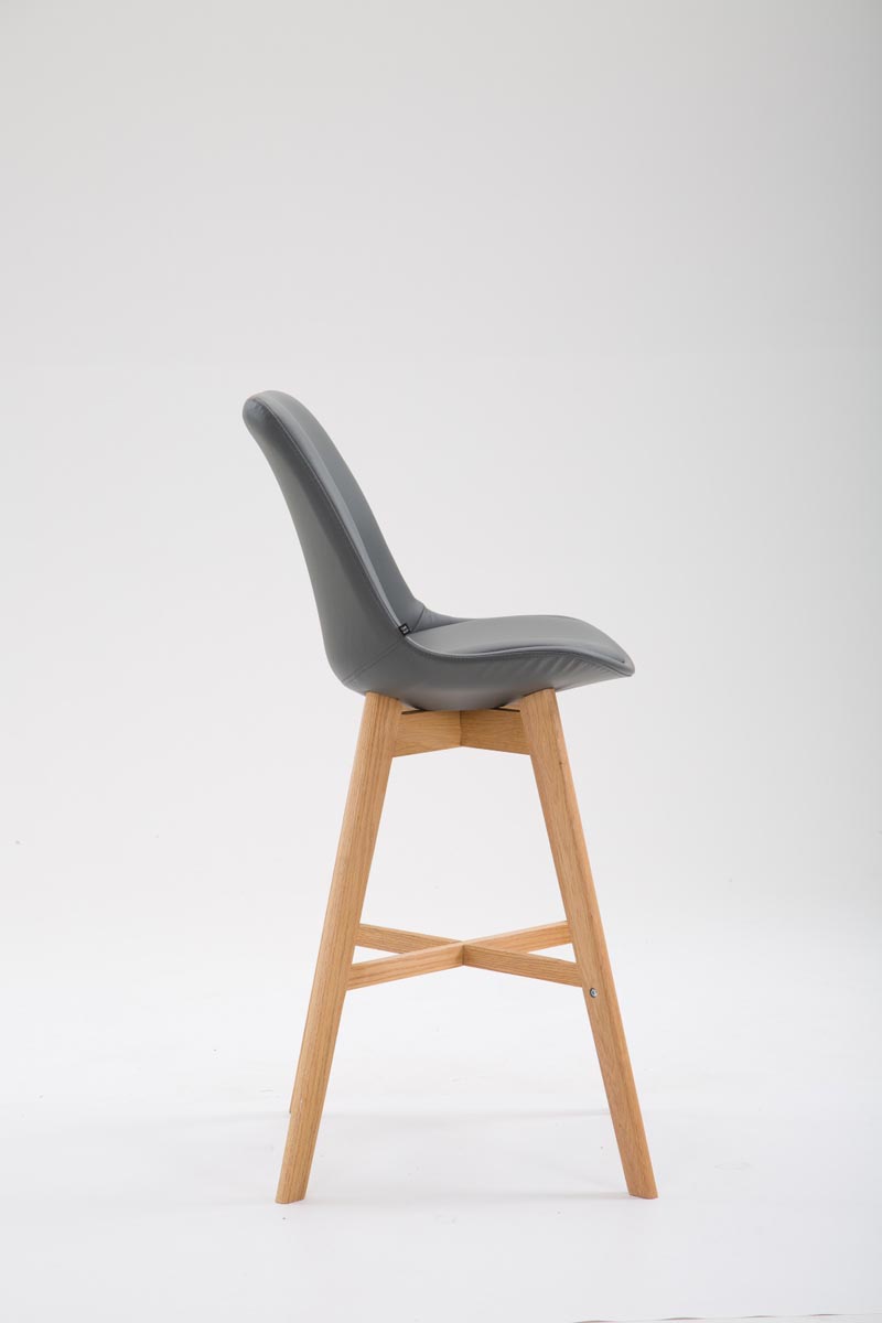 Barhocker Cannes Kunstleder Natura, grau
