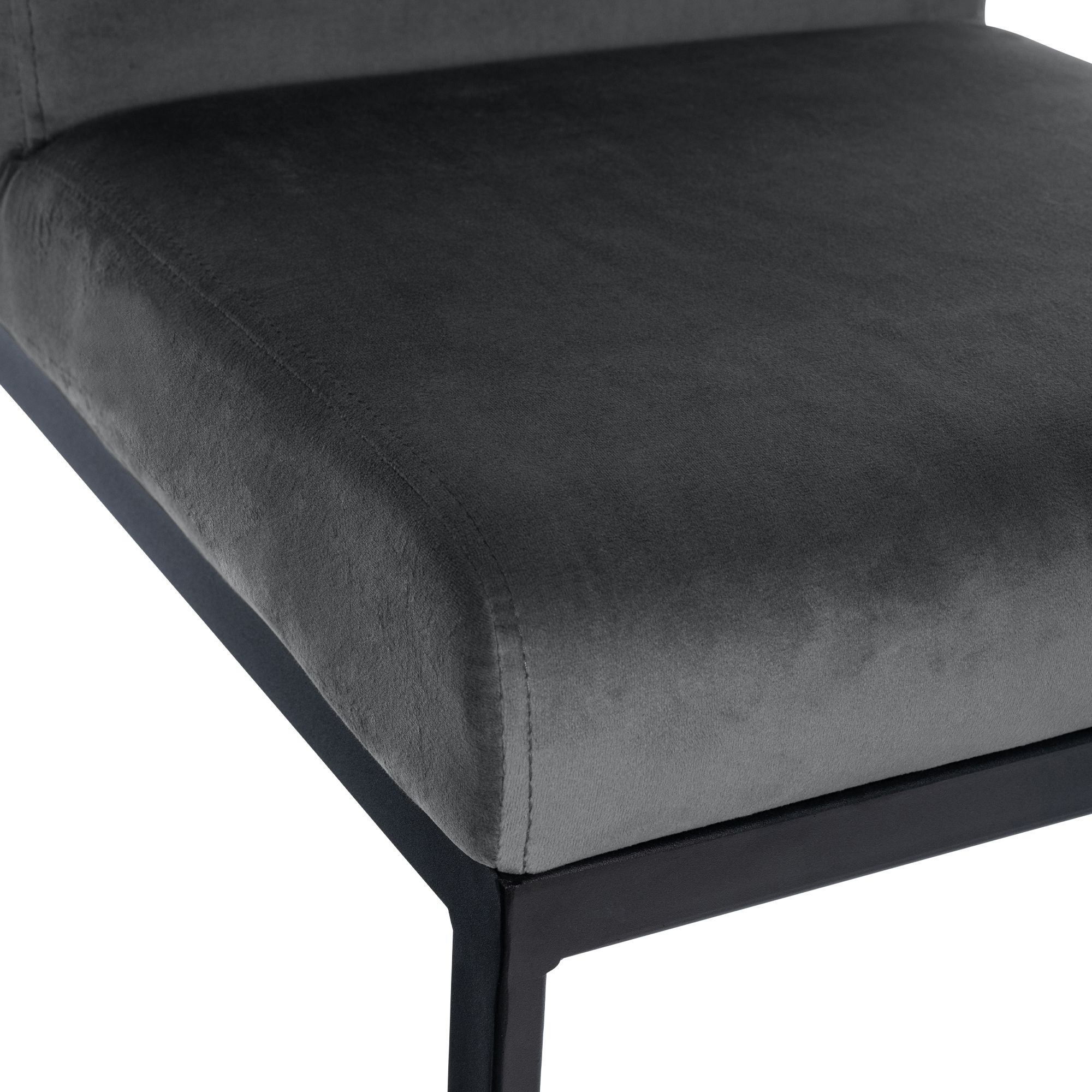 2er Set Barhocker Hopewell Samt B, dunkelgrau