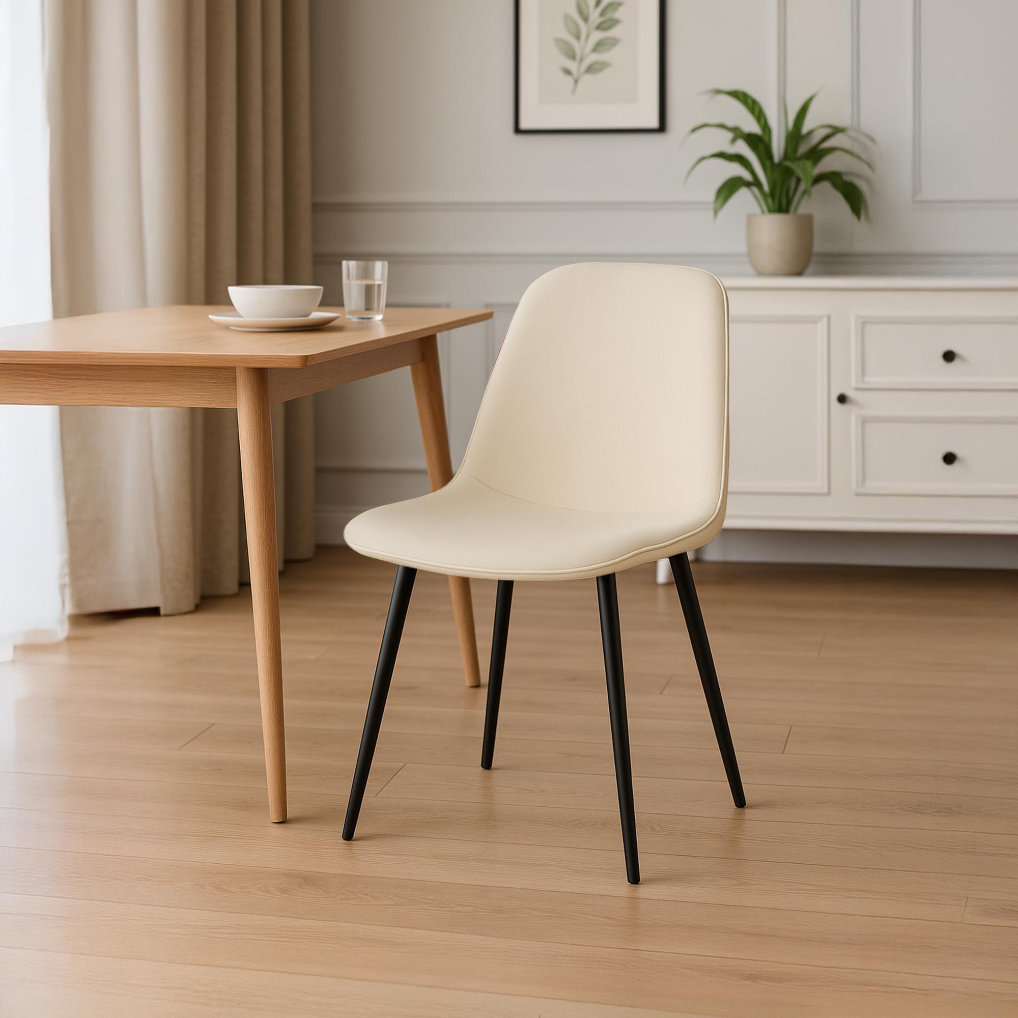 Esszimmerstuhl Maryam Samt, creme