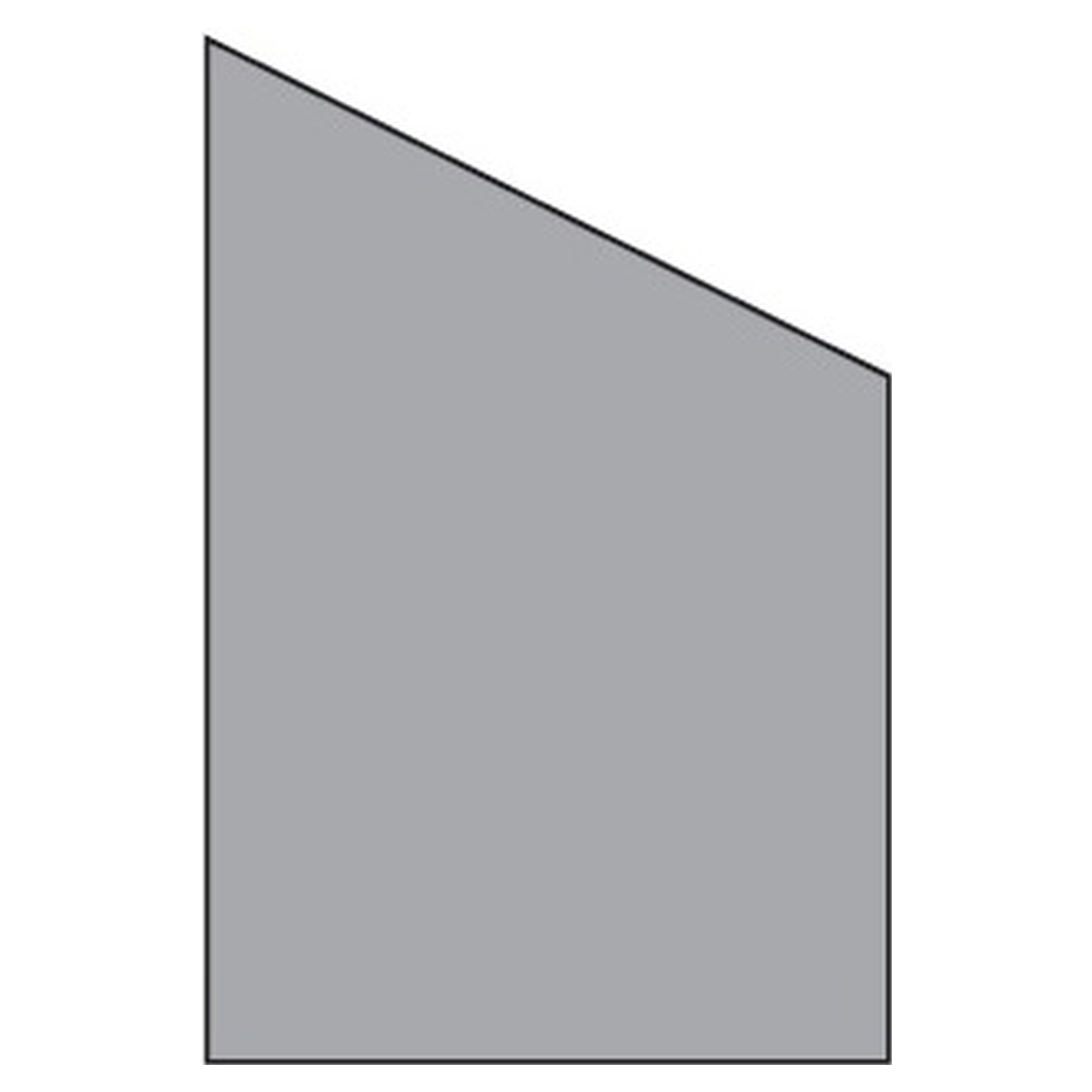 VETRO Glasscheibe ECKE rechts, B 1200 x H 1800/1200 mm, Vollflächen-Dekor 84, satiniert
