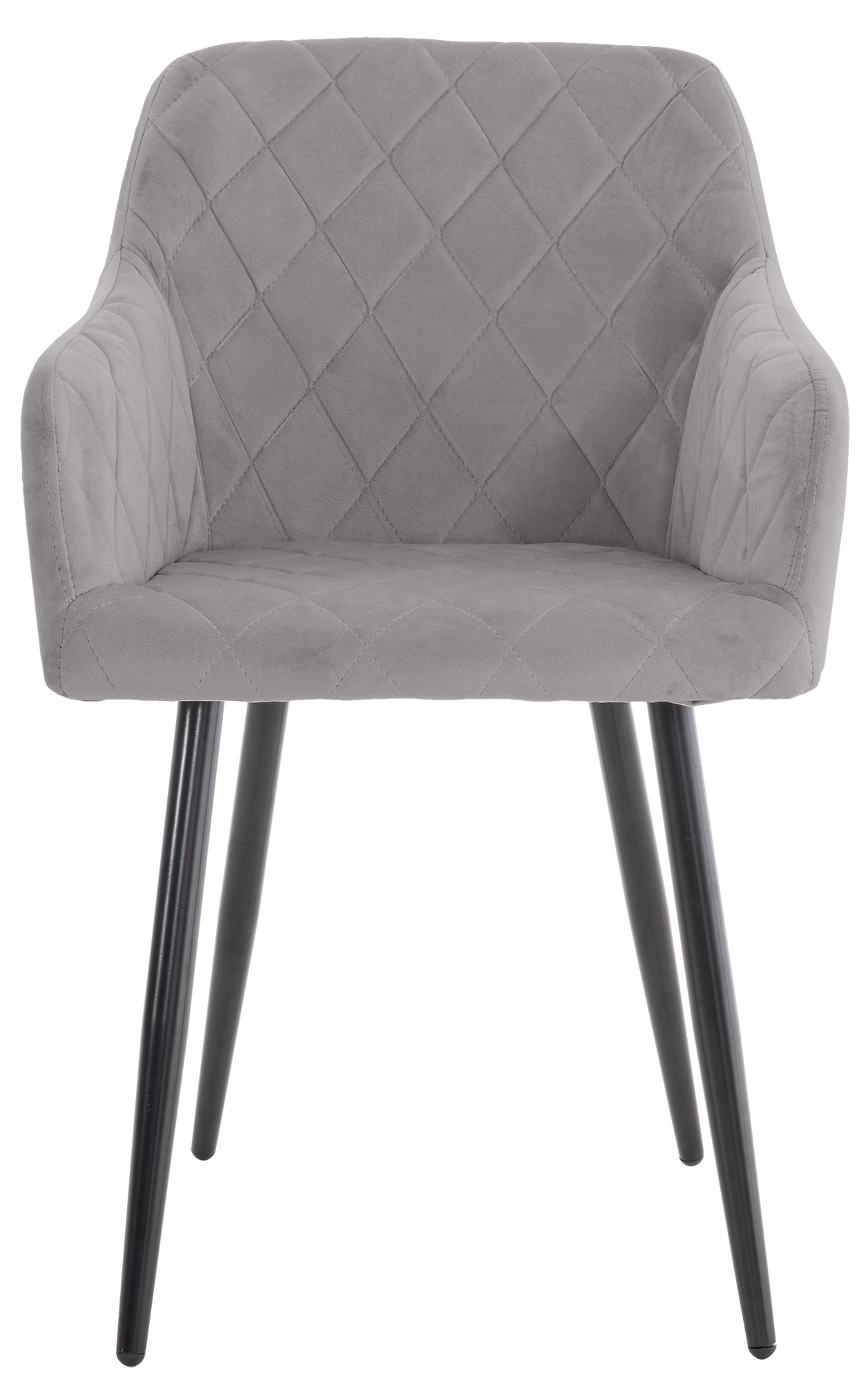 2er Set Esszimmerstuhl Shila Samt, grau