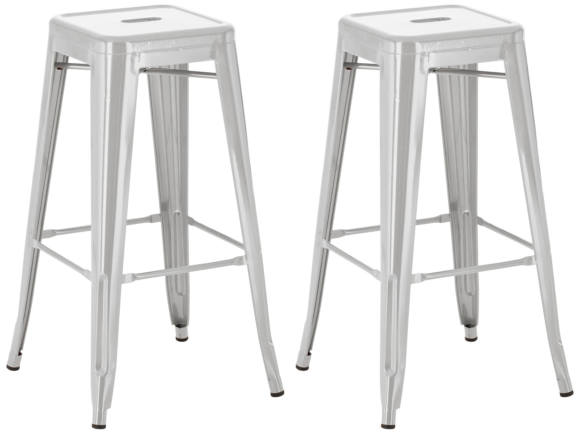 2er Set Barhocker Joshua, silber