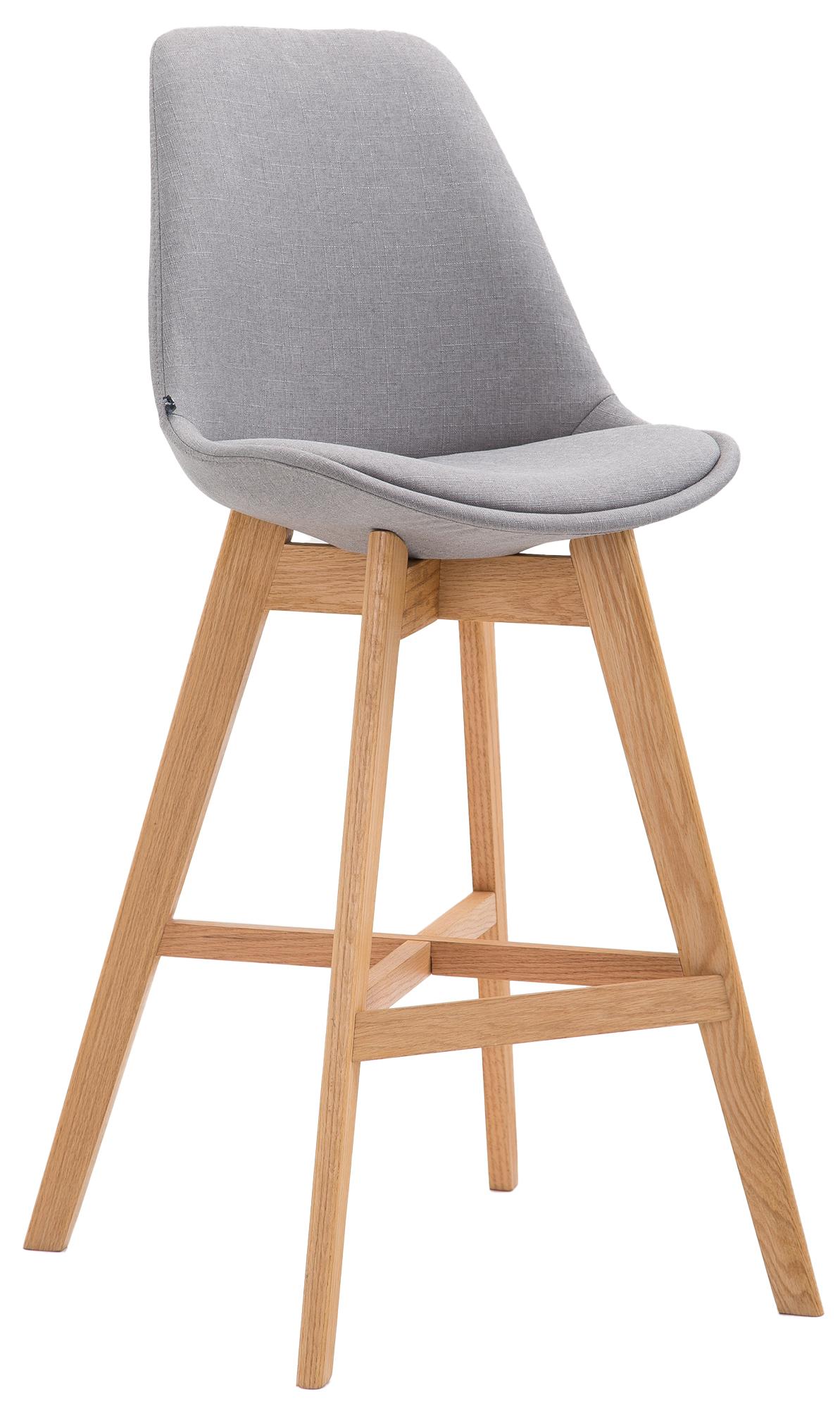 Barhocker Cannes Stoff Natura, grau