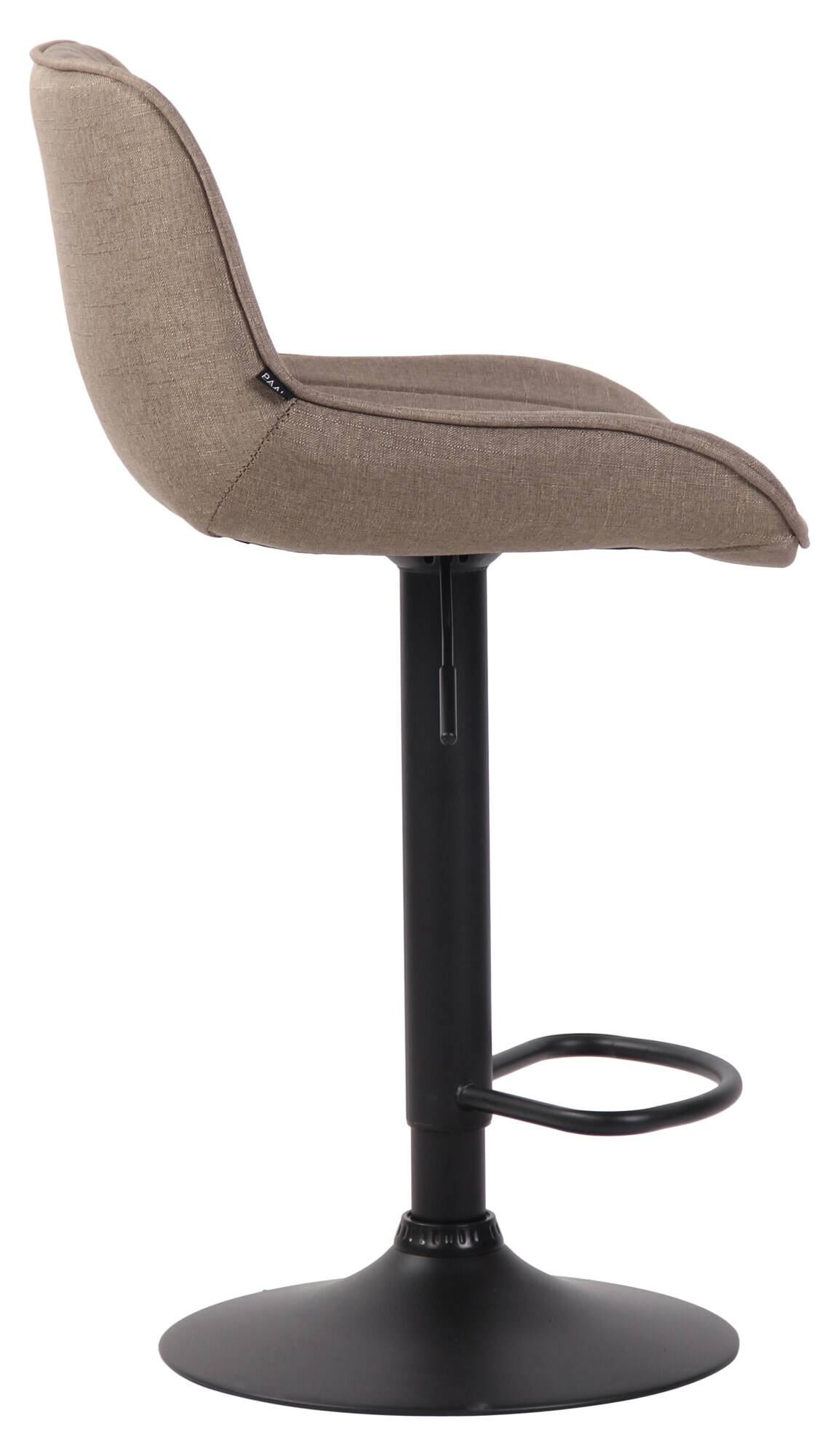 2er Set Barhocker Lentini Stoff schwarz, taupe